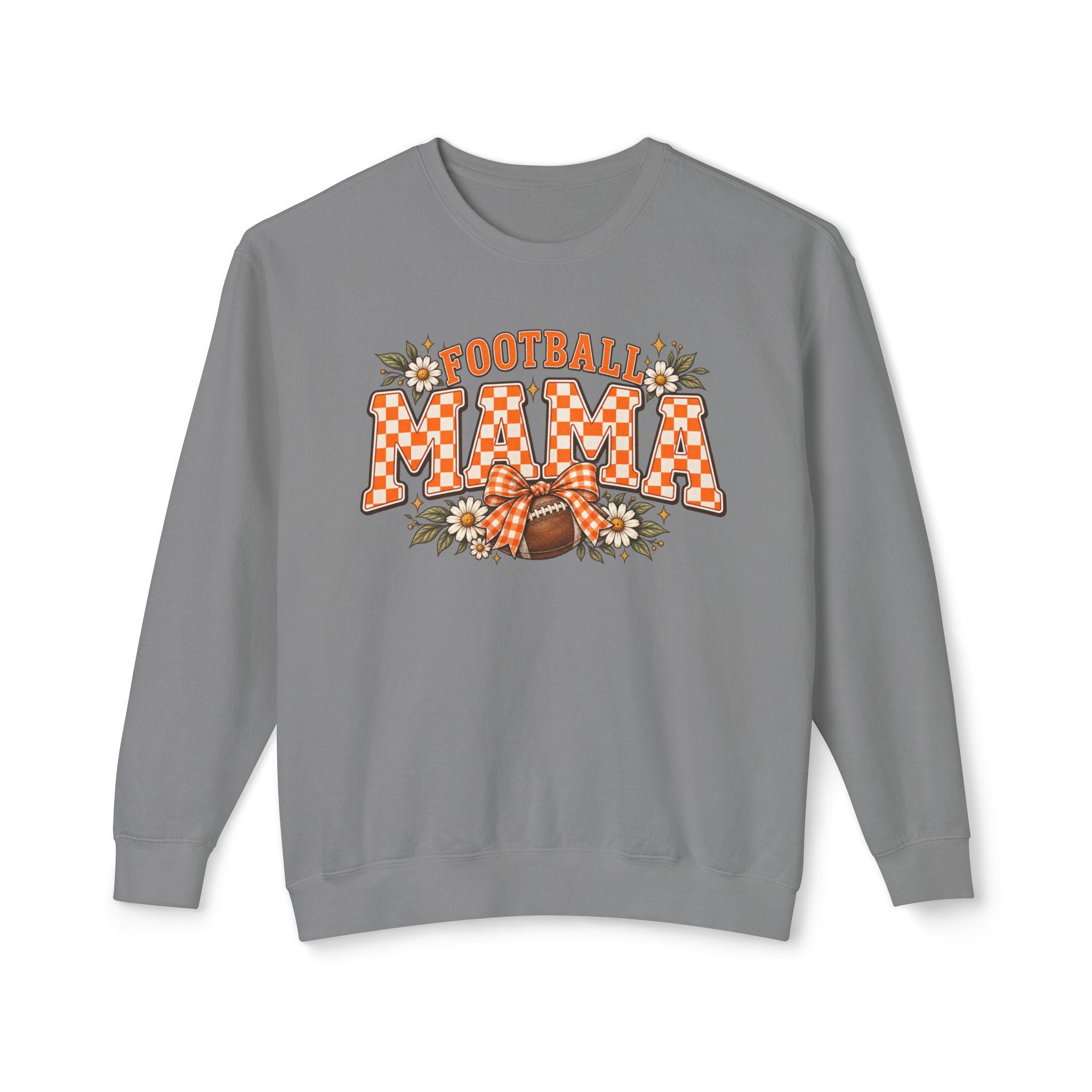 Football Mama sweatshirt | Checkered Letters Floral Football Design, view 4