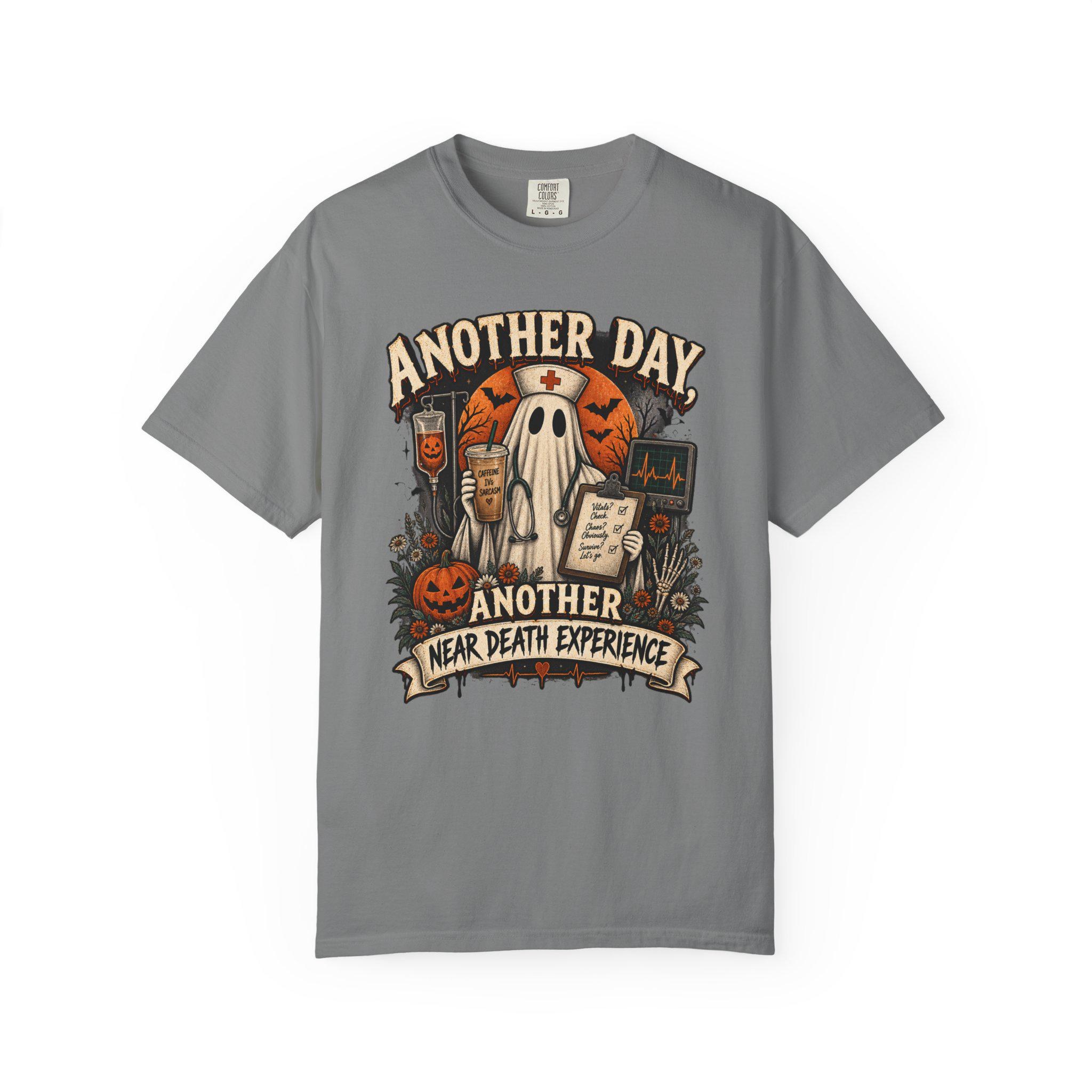 Nurse Shirt | Ghost Halloween Dark Humor RN Tee | ICU Nurse Gift, view 4