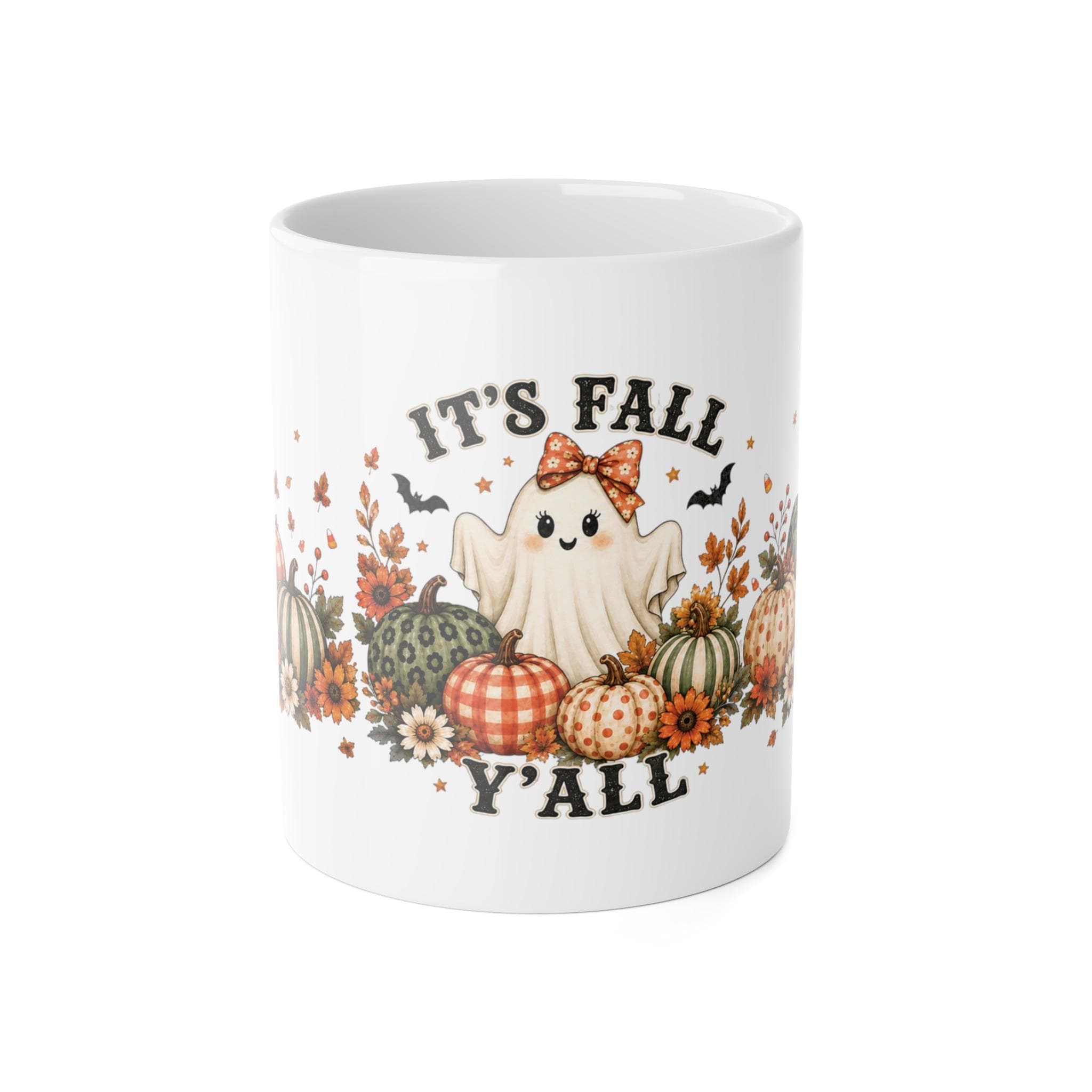 Ghost Pumpkin Mug | Cottagecore Fall Halloween Ceramic Coffee Cup