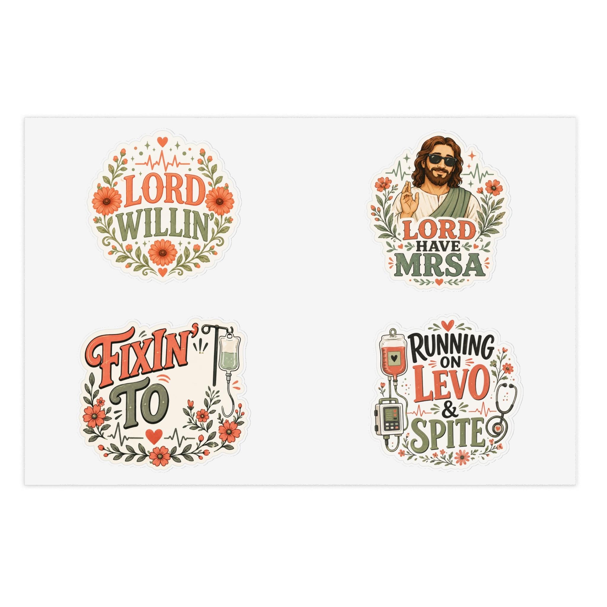 ICU Nurse Sticker Set | Medical Vinyl Decals (Water-Resistant)