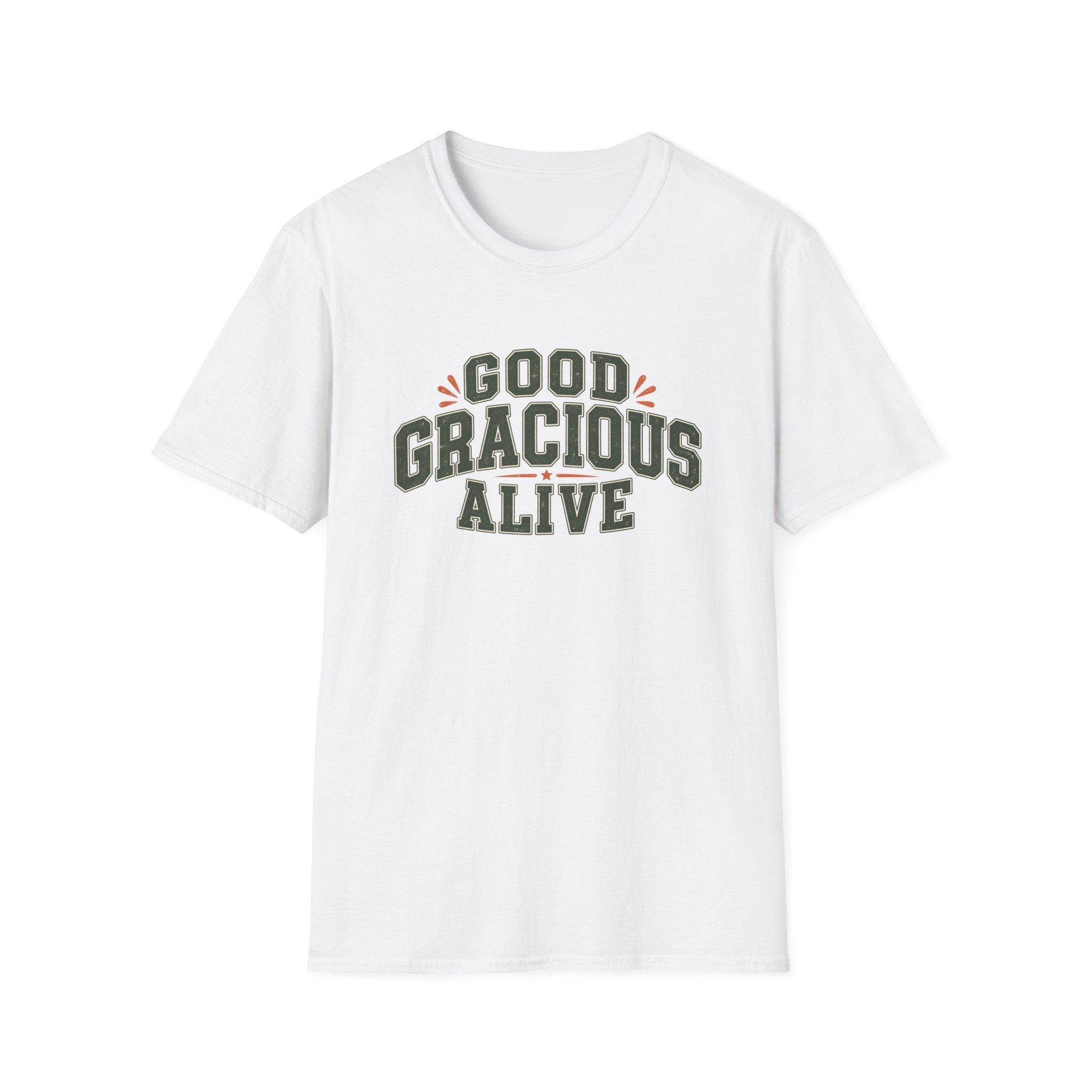 Good Gracious Alive T-Shirt | Retro Script Typography, view 3
