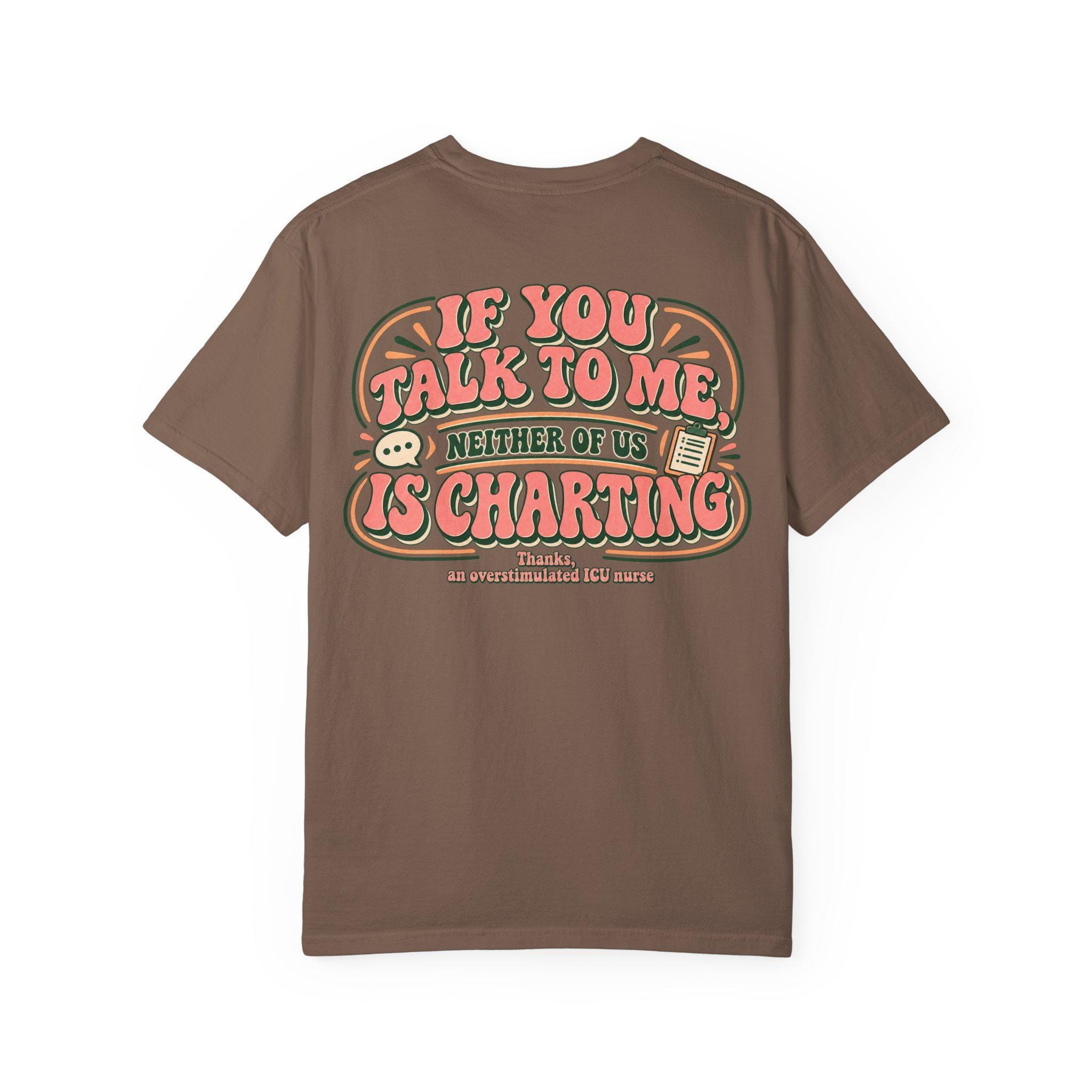 Born to Yap Forced to Chart T-Shirt | Funny Nurse Medical Charting Tee, view 8