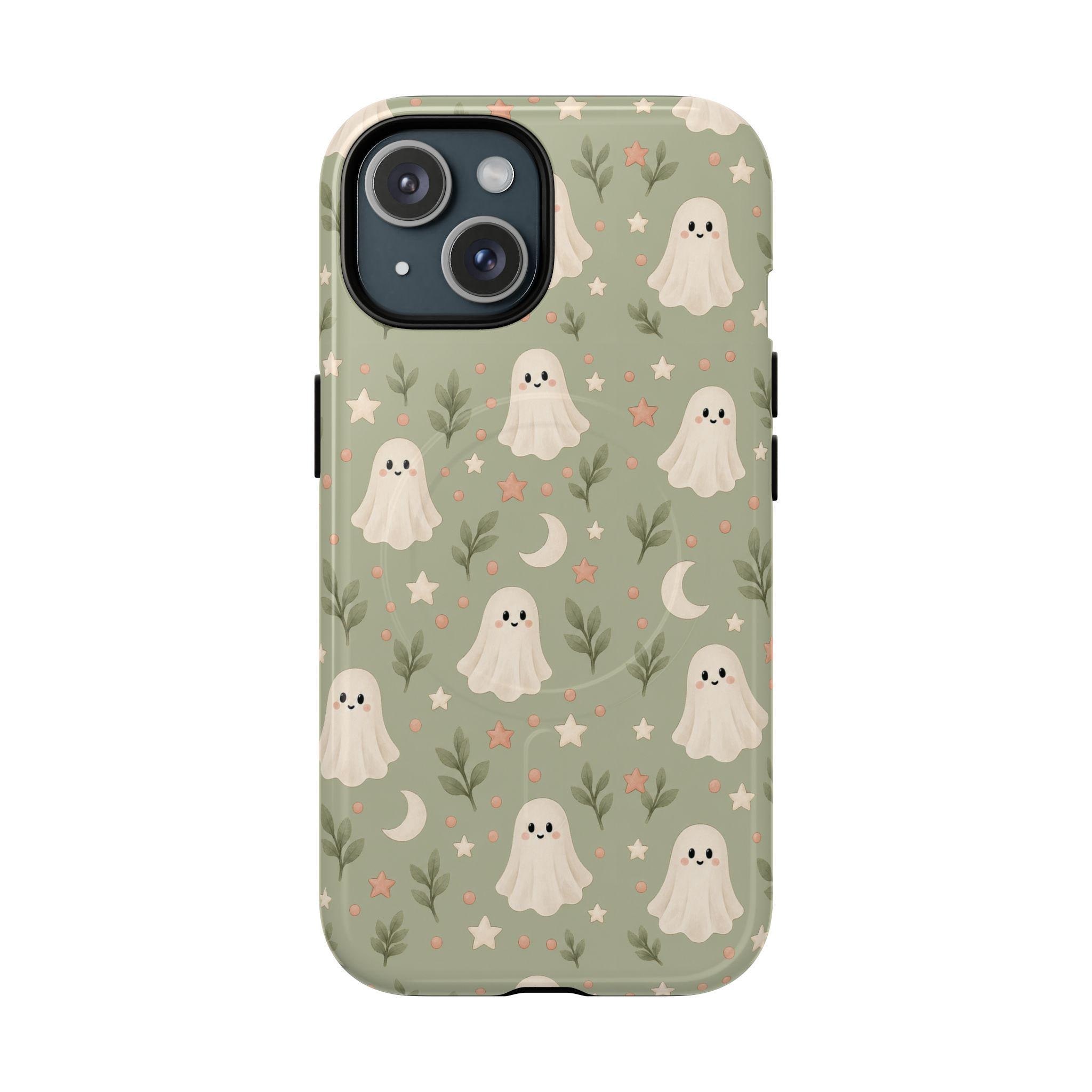 Whimsical Ghost Pattern Phone Case | MagSafe Compatible, Dual-Layer Protection