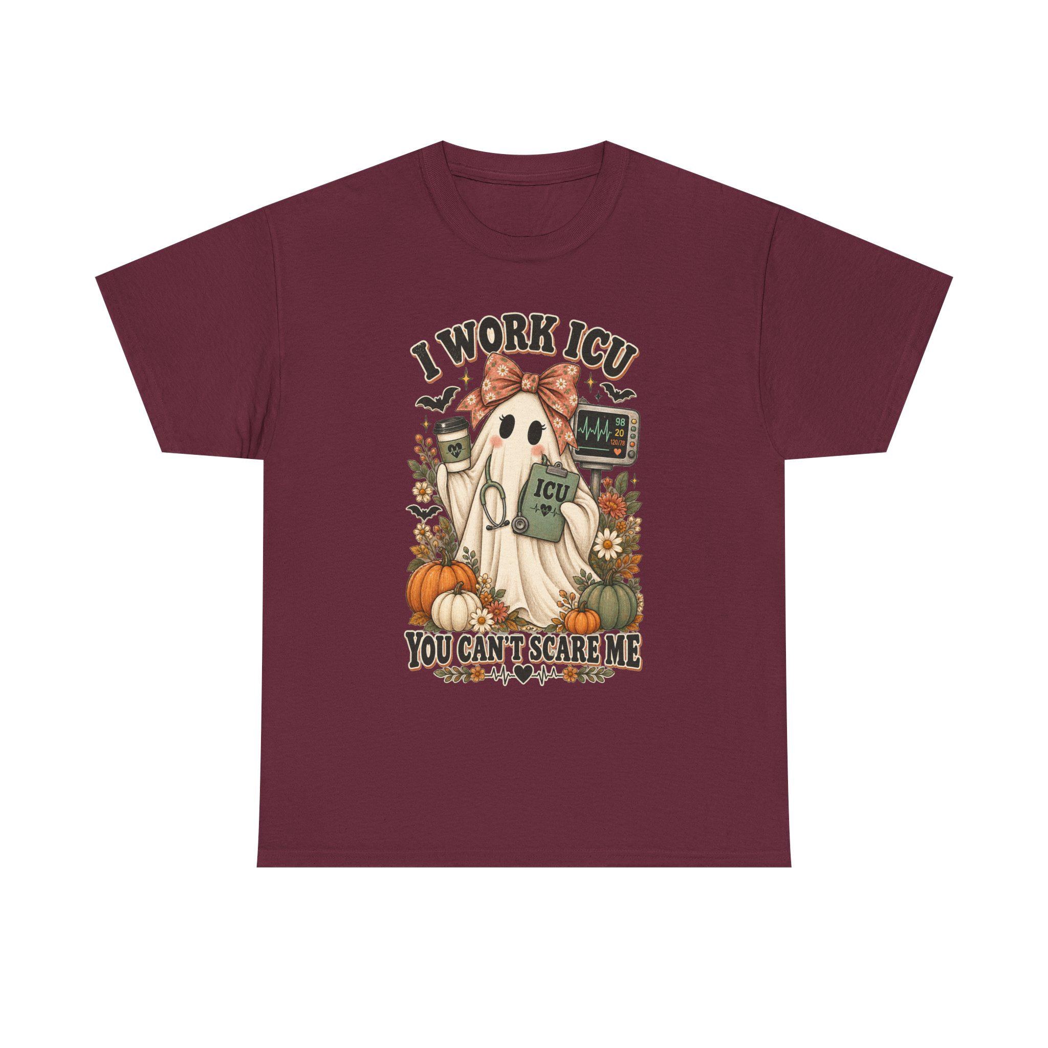 ICU Nurse Halloween Shirt | Ghost Boo Boo Crew Tee (Comfort Colors), view 8