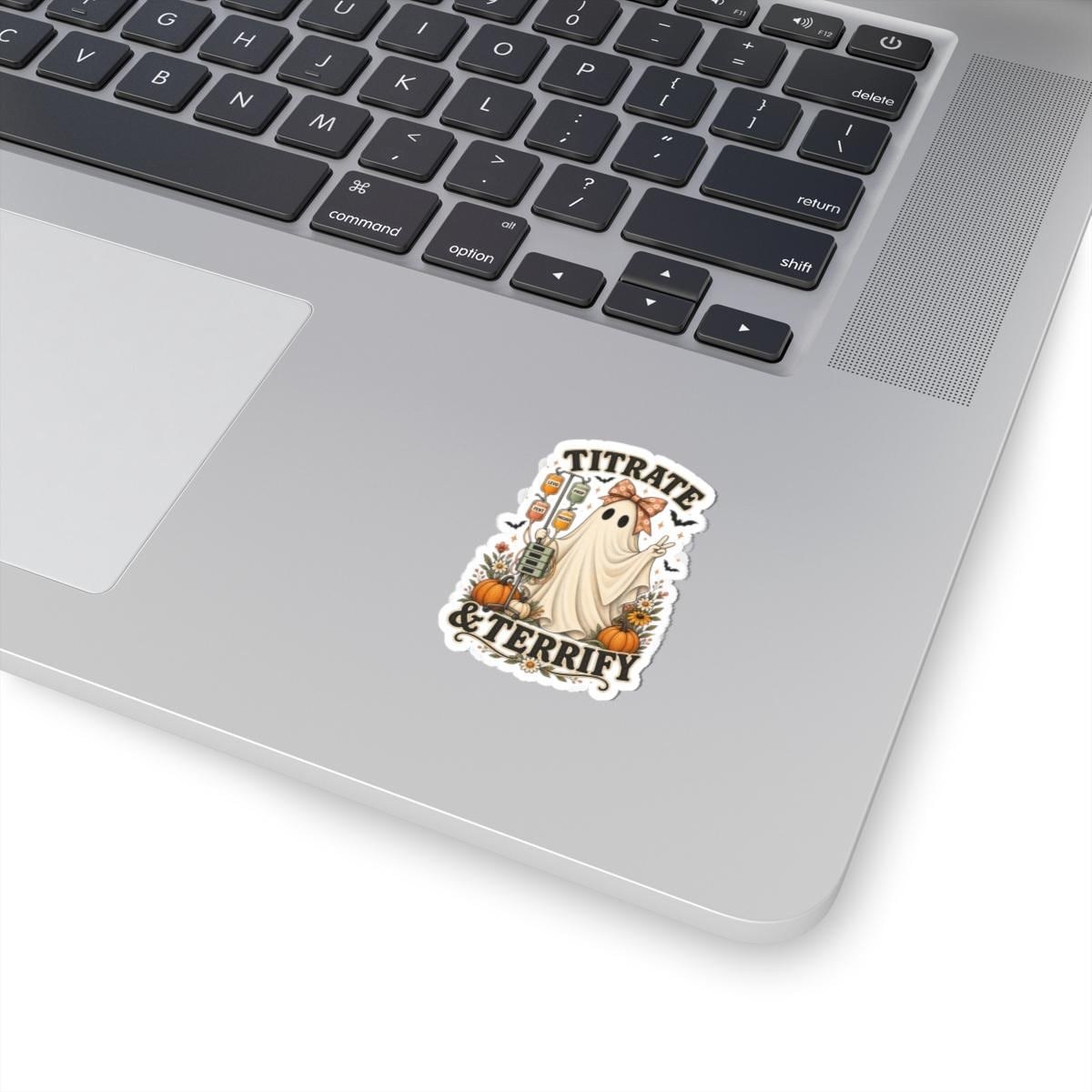 Titrate and Terrify ICU Nurse Sticker | Halloween Ghost Pumpkin Vinyl Decal, view 8