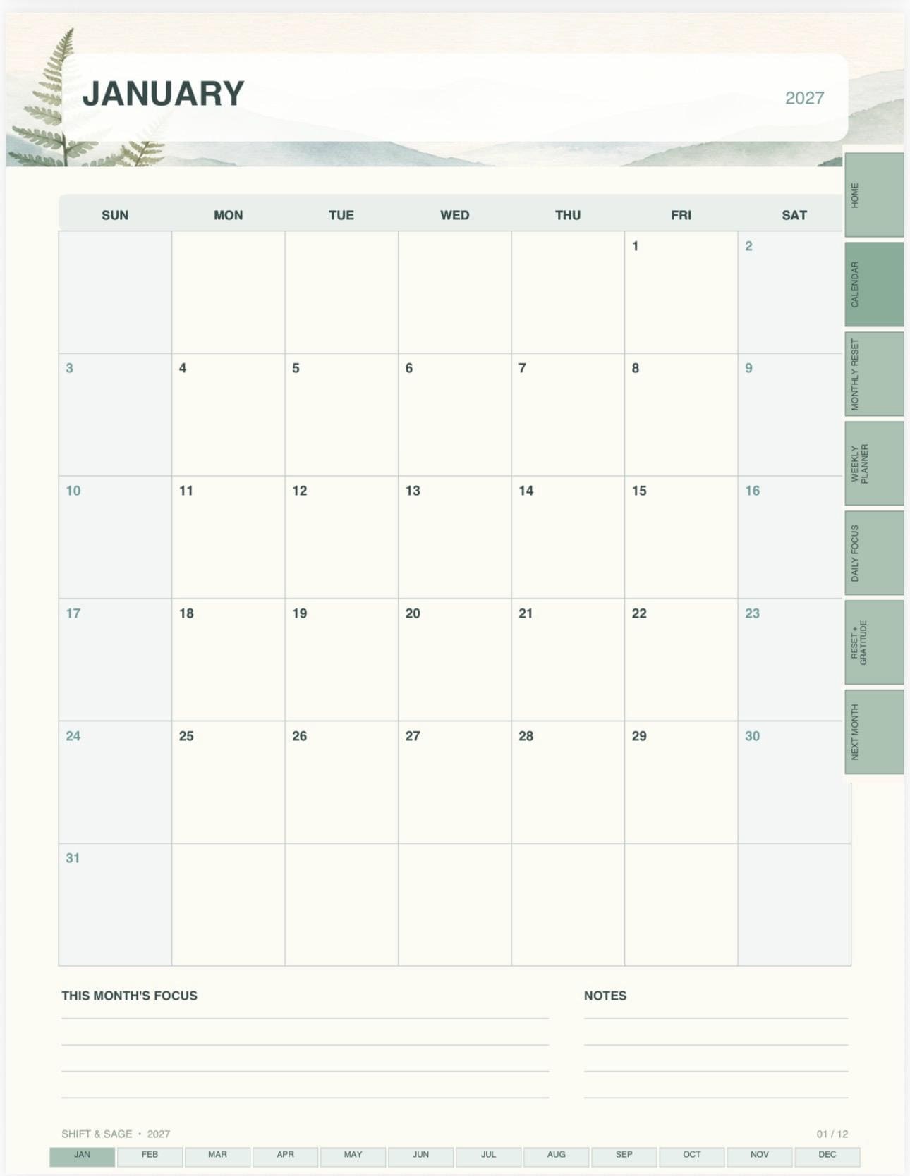 2026-2027 Digital Planner | ADHD Friendly Nurse Planner (PDF Download), view 2