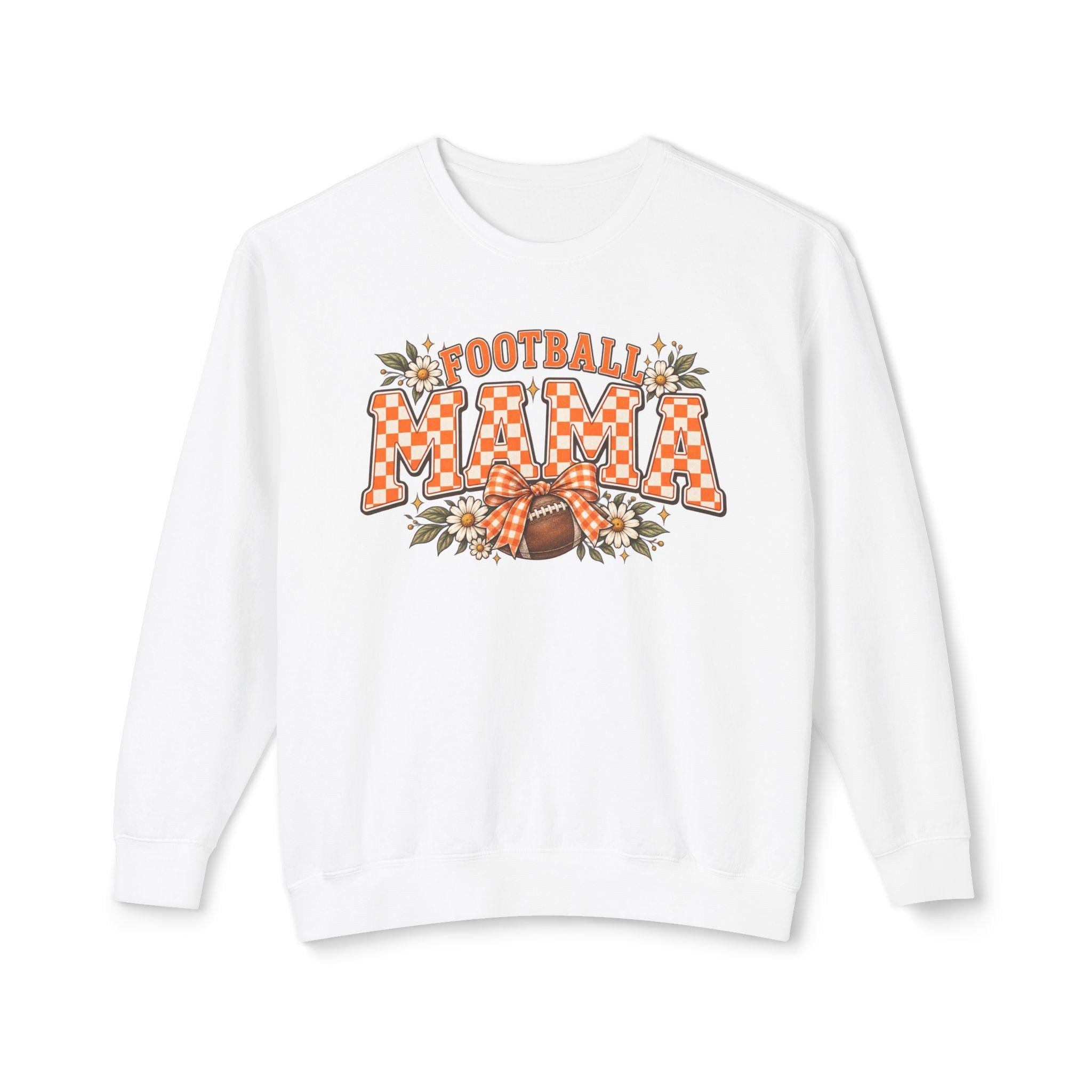 Football Mama sweatshirt | Checkered Letters Floral Football Design