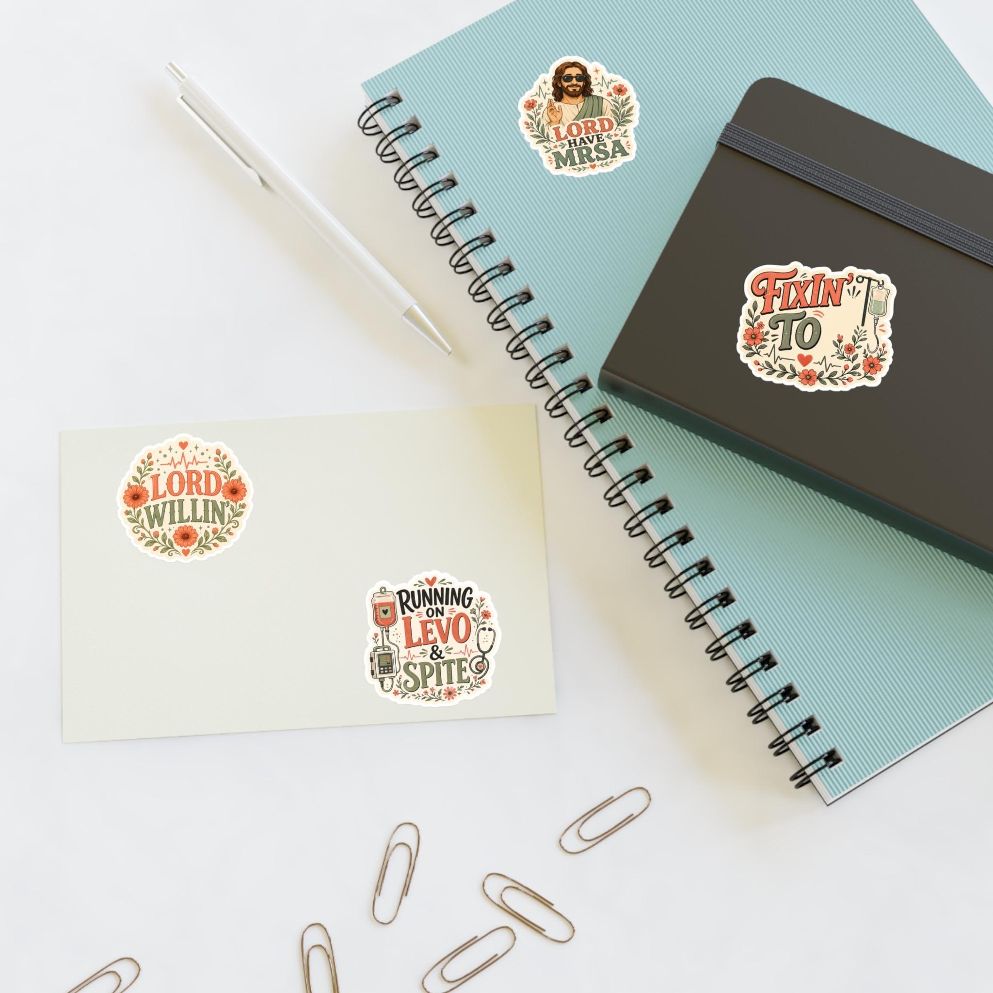 ICU Nurse Sticker Set | Medical Vinyl Decals (Water-Resistant), view 3