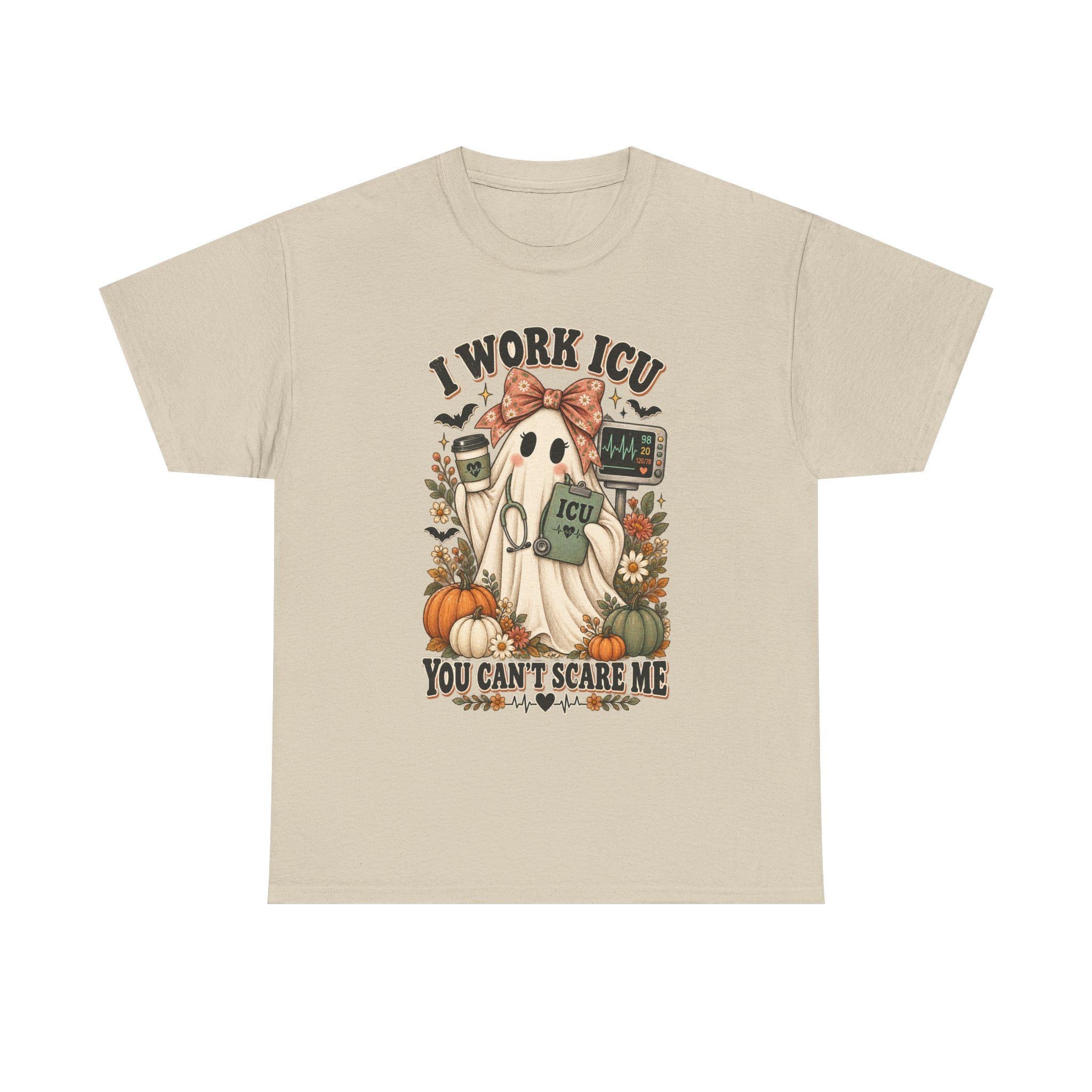 ICU Nurse Halloween Shirt | Ghost Boo Boo Crew Tee (Comfort Colors), view 4