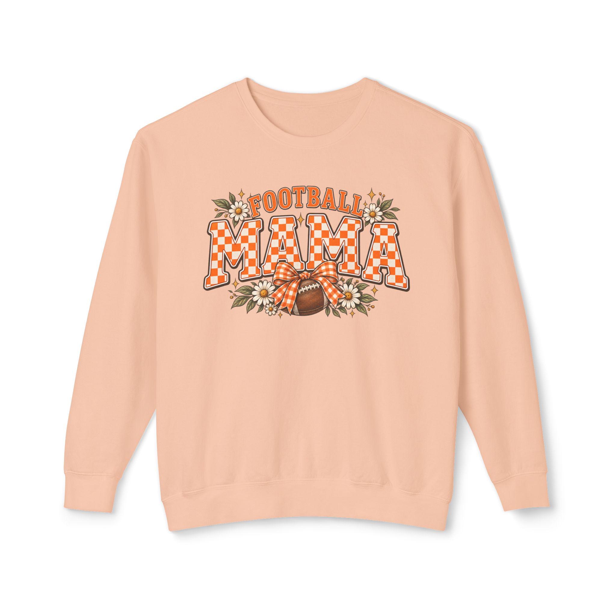 Football Mama sweatshirt | Checkered Letters Floral Football Design, view 6