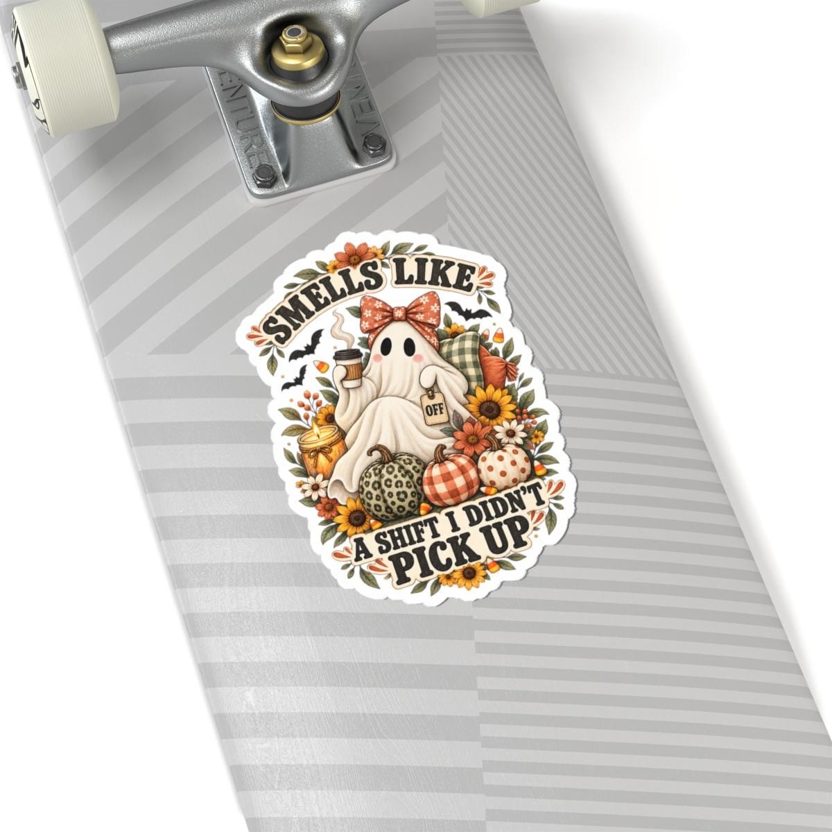 Funny Ghost Nurse Sticker | Smells Like a Shift I Didn't Pick Up Decal, view 8