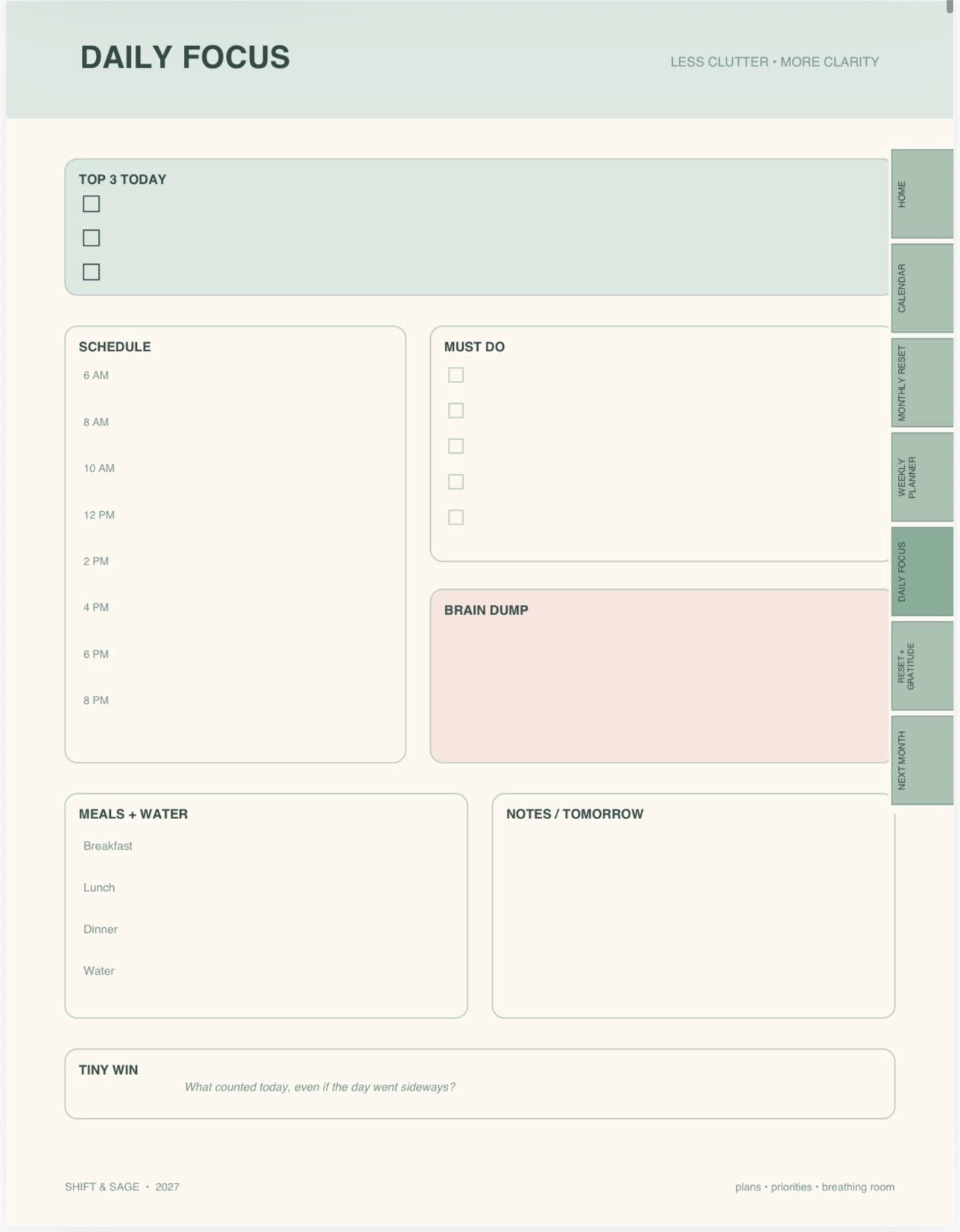 2026-2027 Digital Planner | ADHD Friendly Nurse Planner (PDF Download), view 5