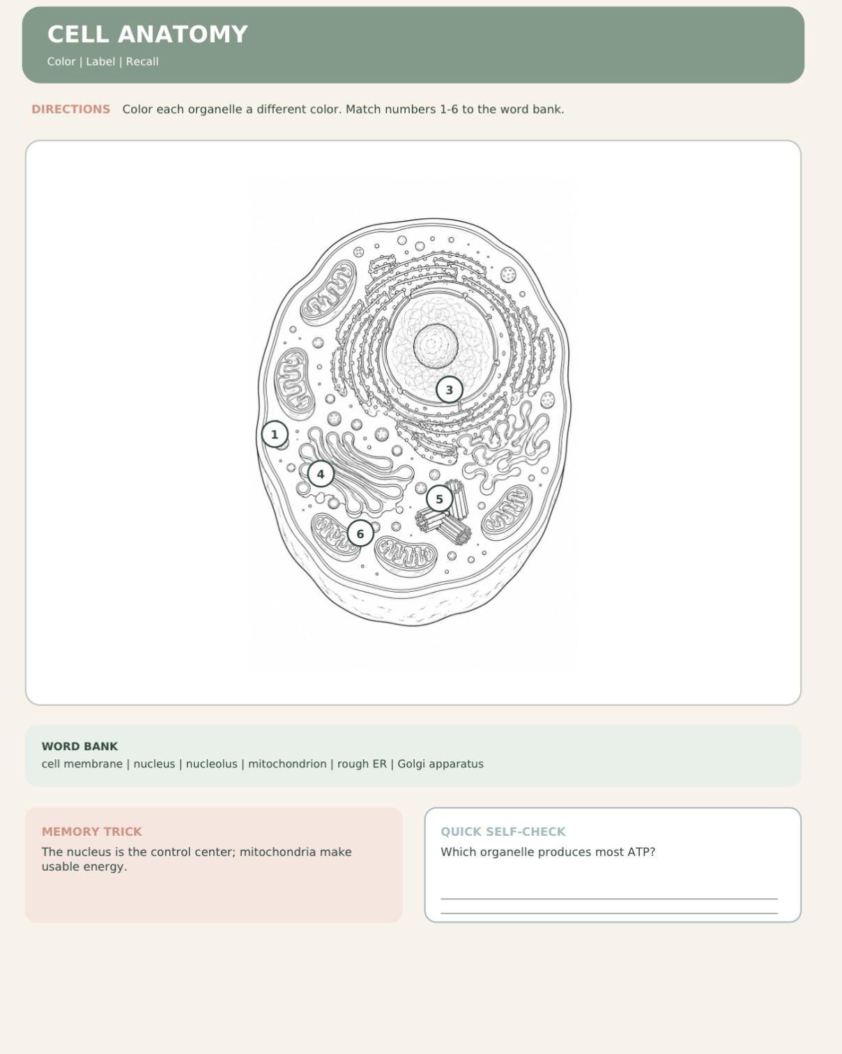 Anatomy Made Easy Coloring Book | Nursing Student Study Guide (PDF), view 7