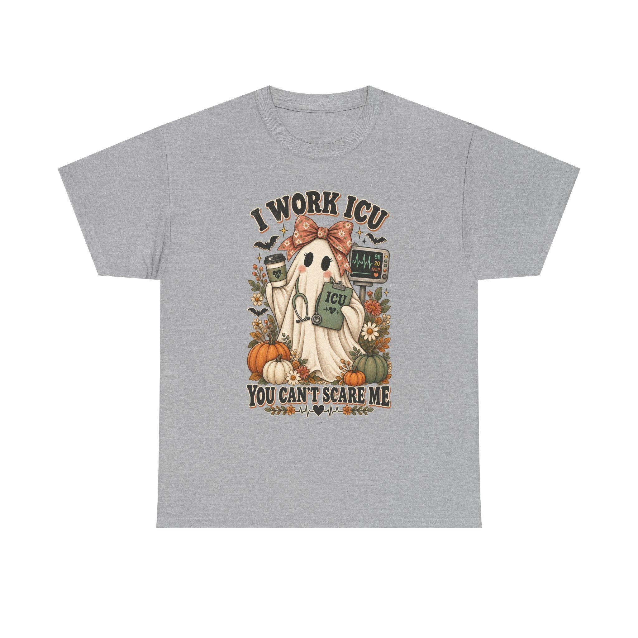 ICU Nurse Halloween Shirt | Ghost Boo Boo Crew Tee (Comfort Colors), view 5