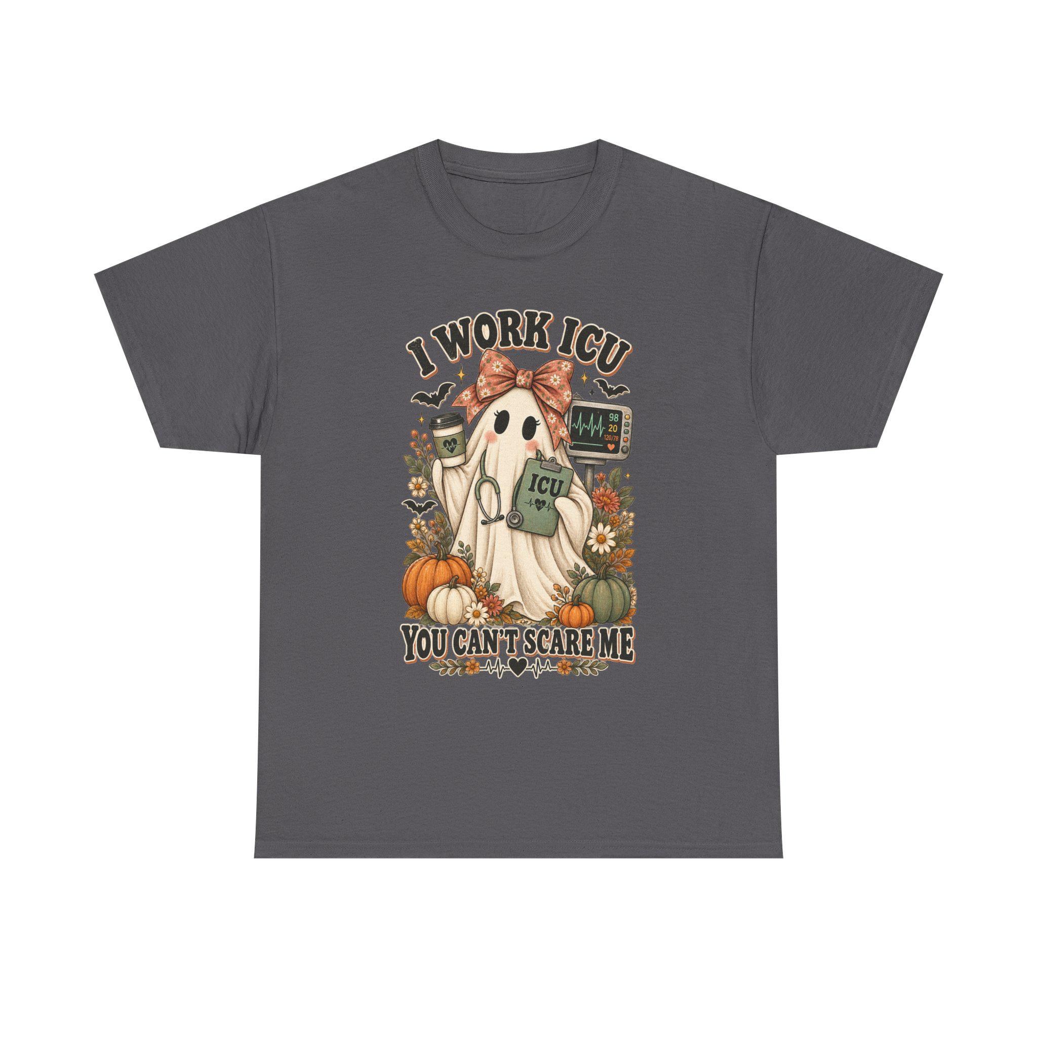 ICU Nurse Halloween Shirt | Ghost Boo Boo Crew Tee (Comfort Colors), view 14