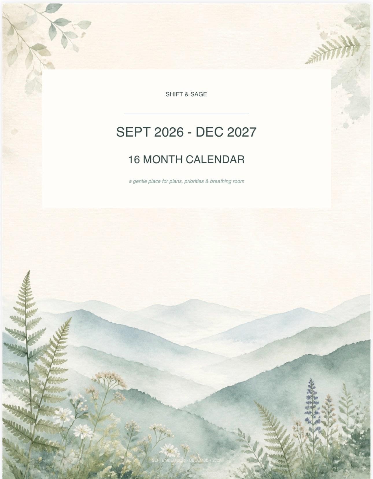 Digital Calendar 2026-2027 | Hyperlinked Monthly Planner (Digital Download), view 2