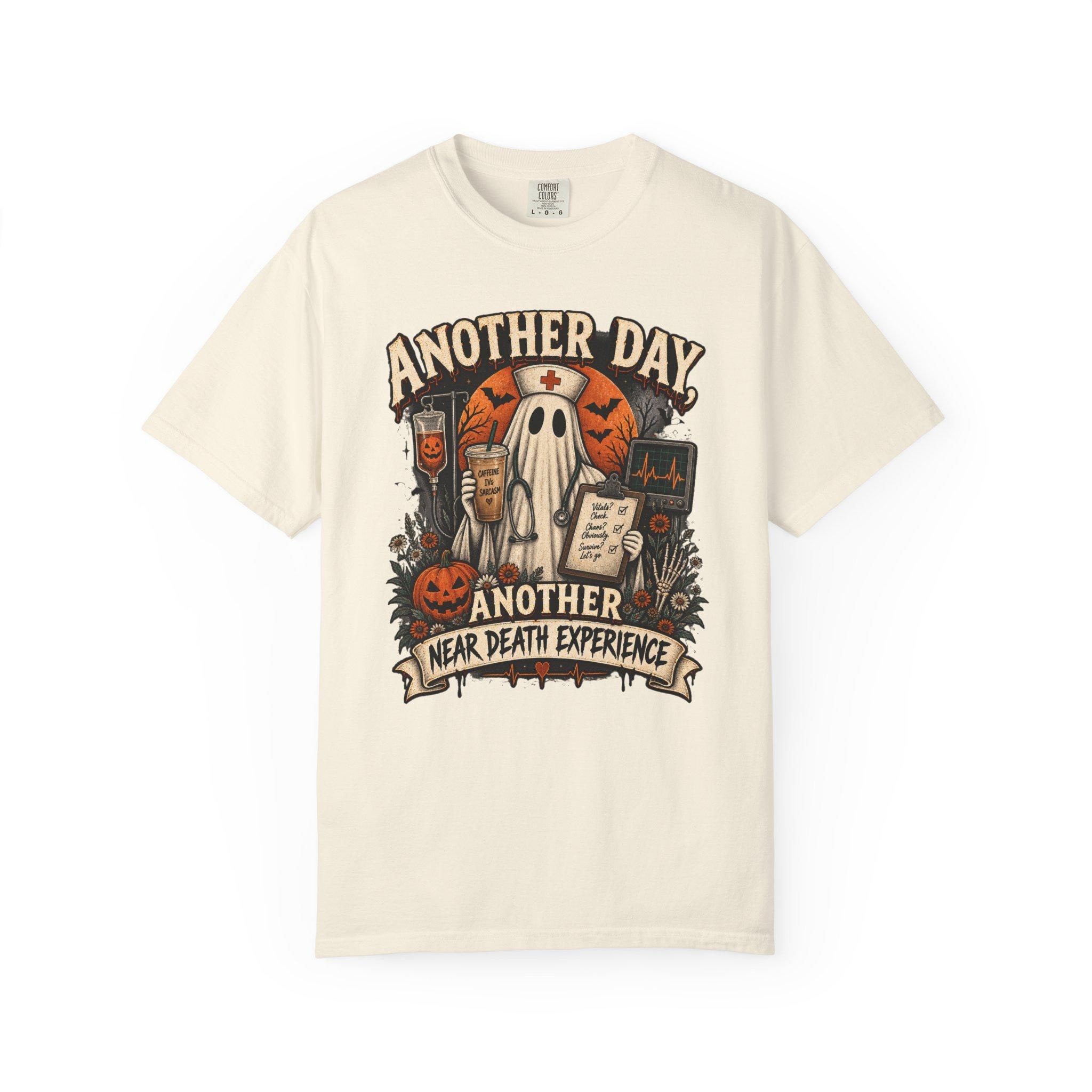 Nurse Shirt | Ghost Halloween Dark Humor RN Tee | ICU Nurse Gift, view 2