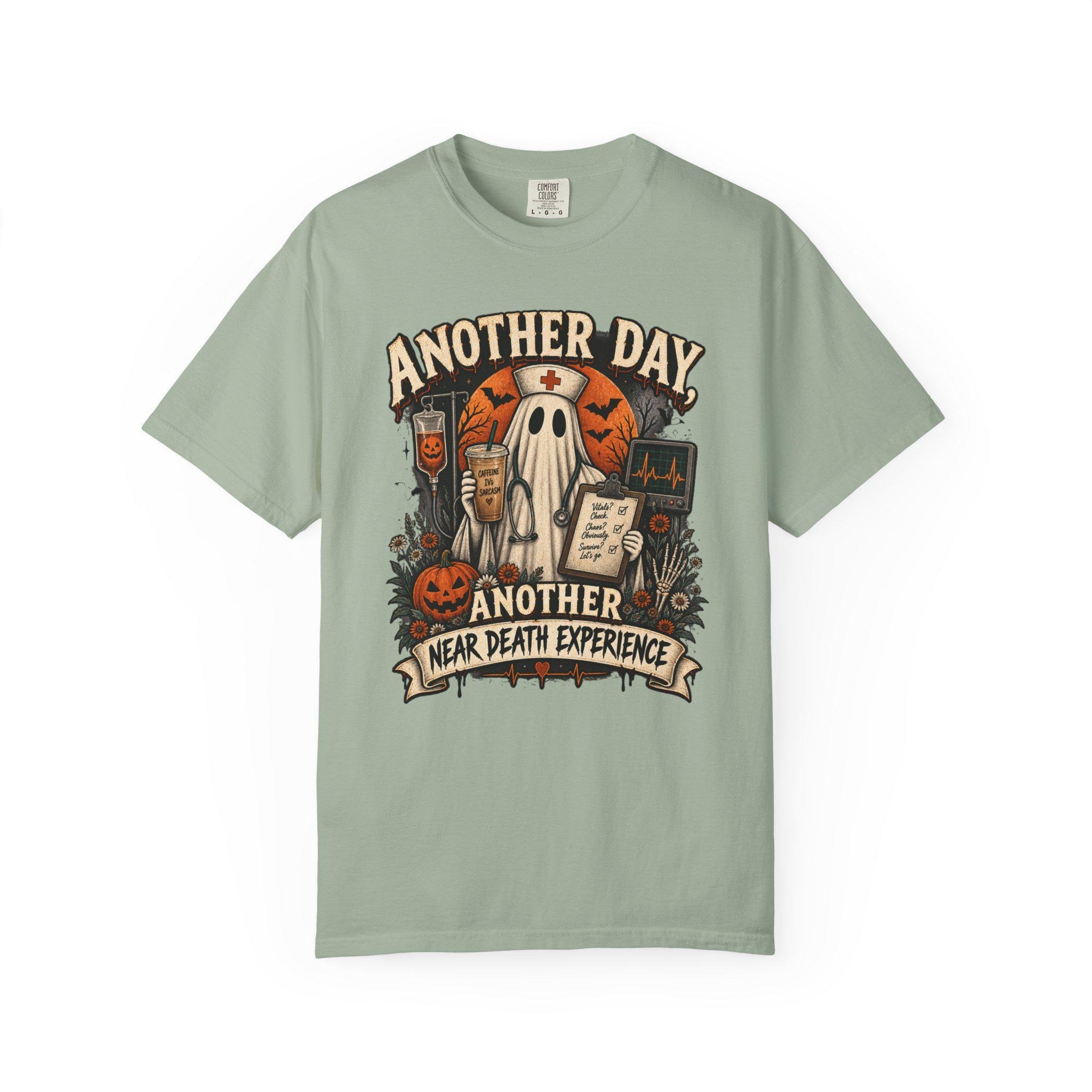 Nurse Shirt | Ghost Halloween Dark Humor RN Tee | ICU Nurse Gift, view 5