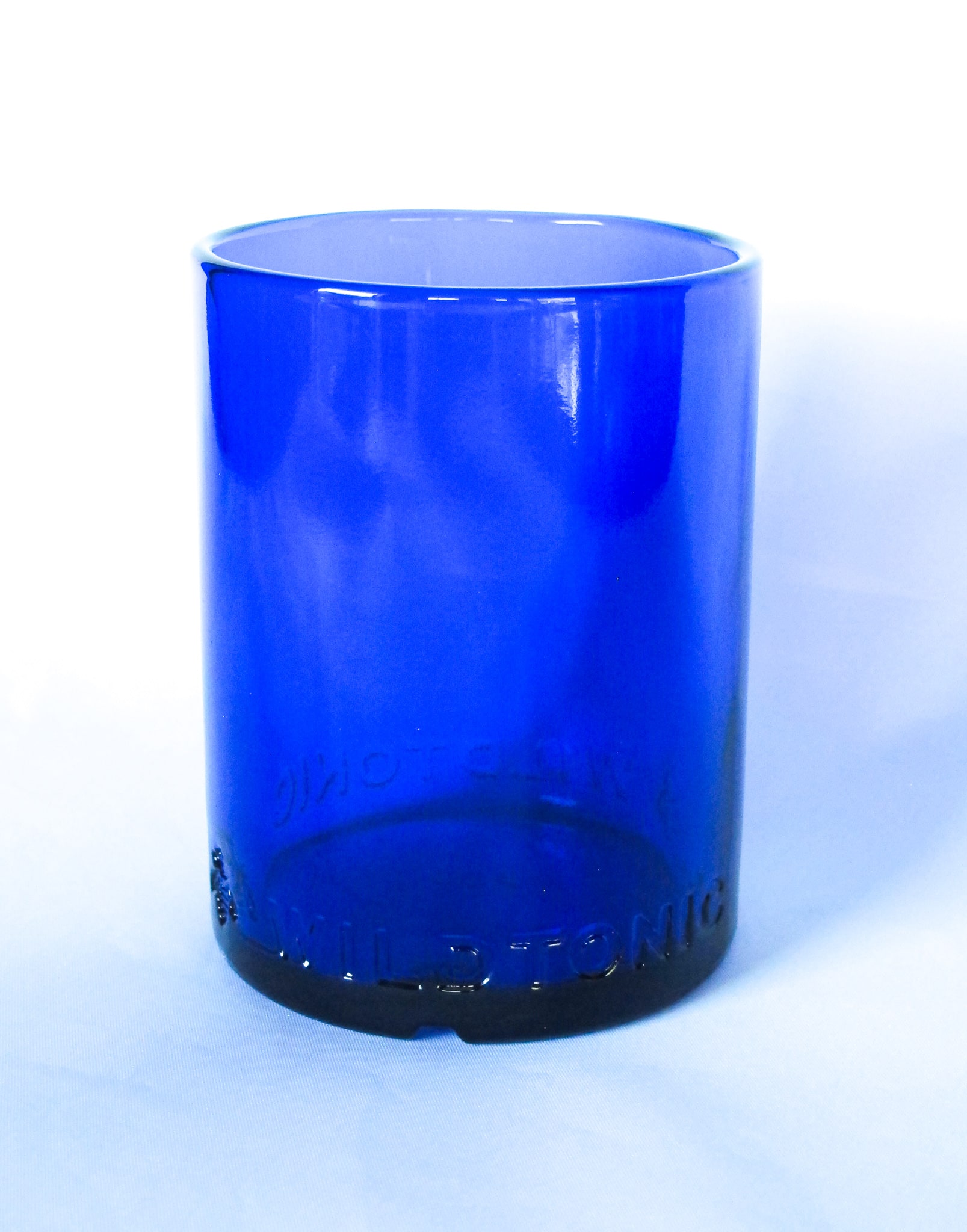 Cobalt blue glass tumbler by Yava Glass