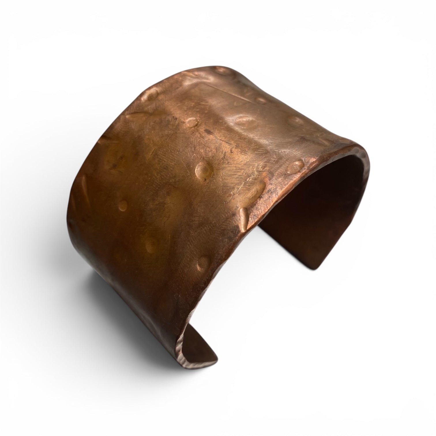 Hammered raw copper warrior bracelet