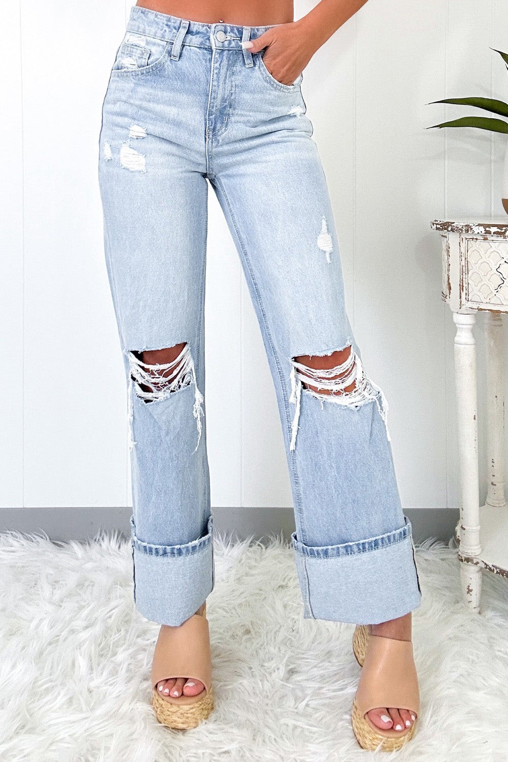 Light-wash straight jeans for everyday outfit building