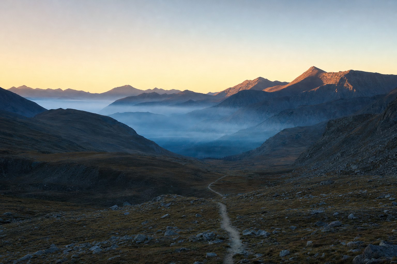 A mountain path through the Colorado high country