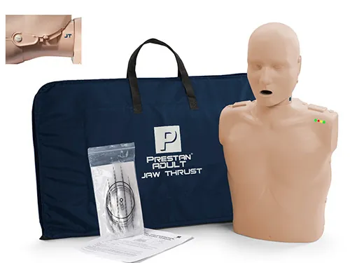 Prestan Adult Jaw Thrust Manikin, Medium Skin, w/CPR Feedback Monitor