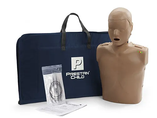 PRESTAN Child Manikin with CPR Monitor - Dark Skin Tone (Single)