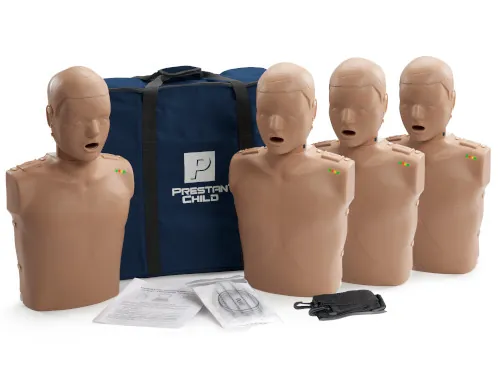 Prestan Professional Child CPR Training Manikins Dark Skin 4-Pack