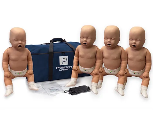 Prestan Professional Infant CPR Training Manikins Dark Skin 4-Pack