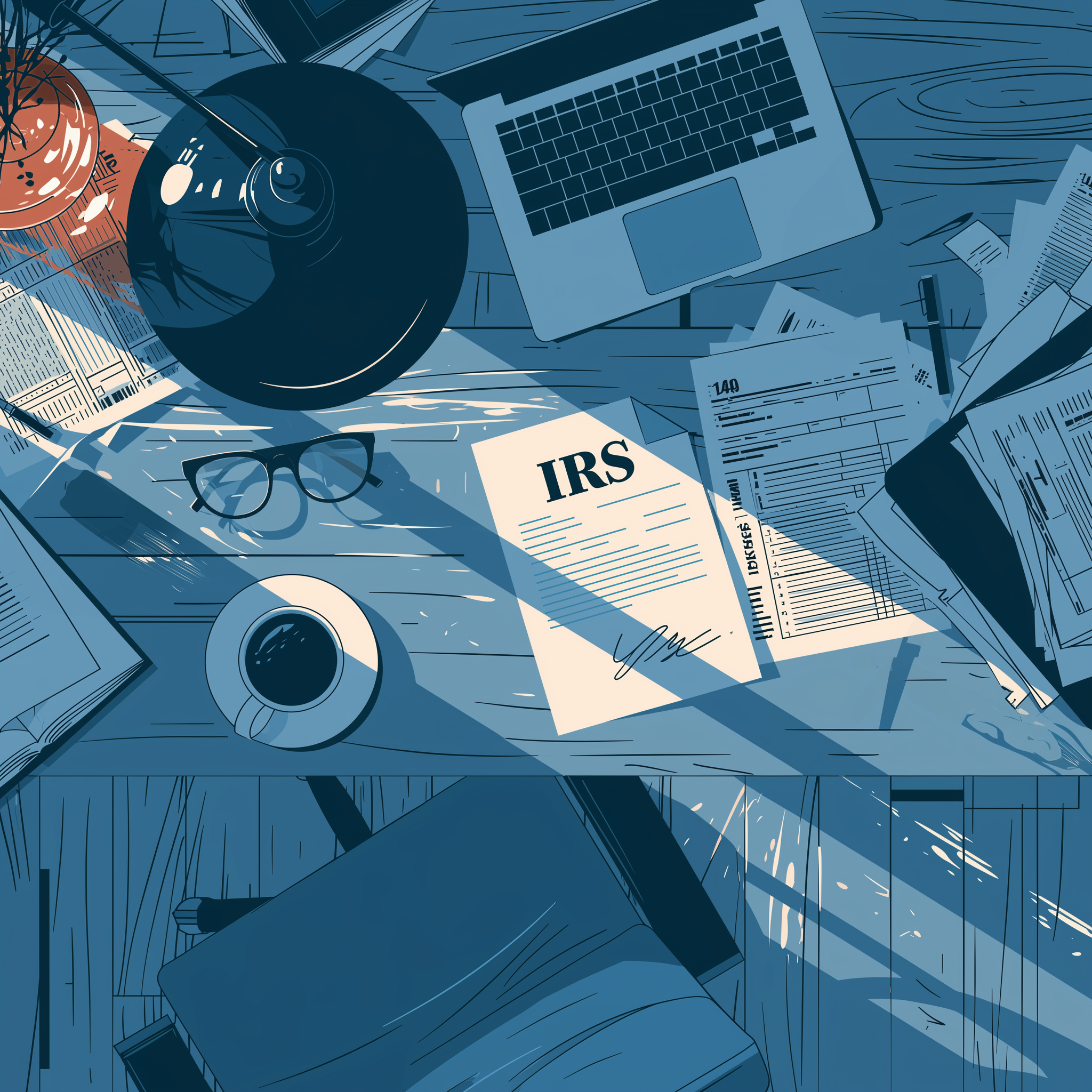 Organized tax controversy documents prepared for review.