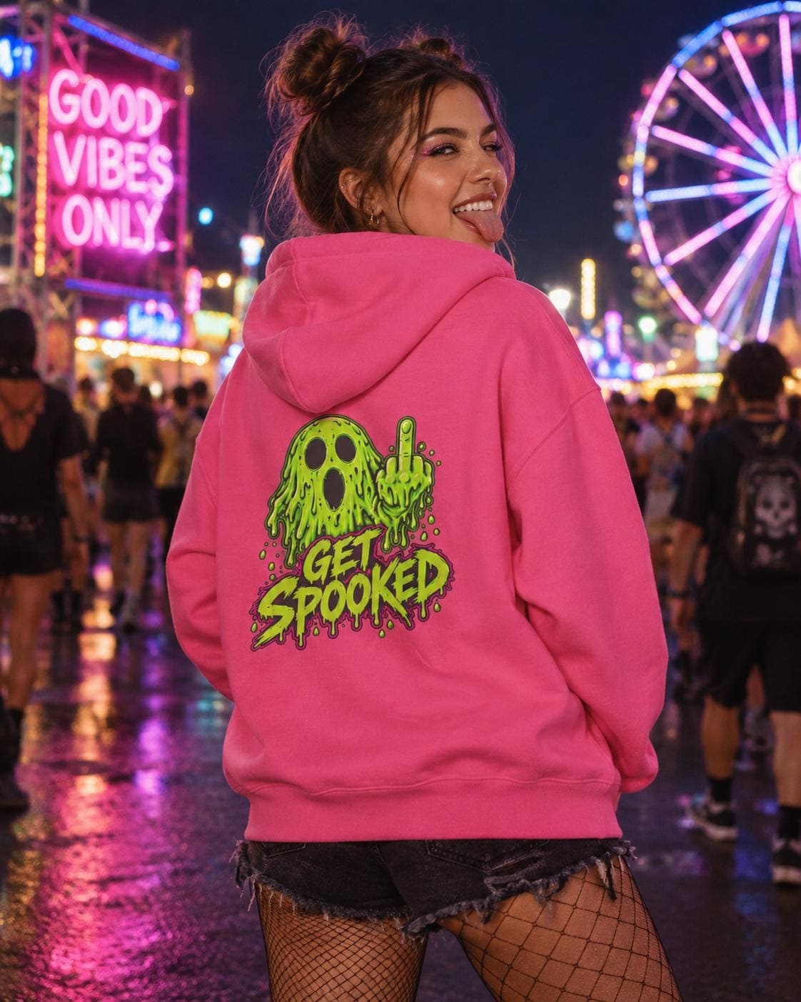 Get Spooked ghost graphic Hoodie, product image 1