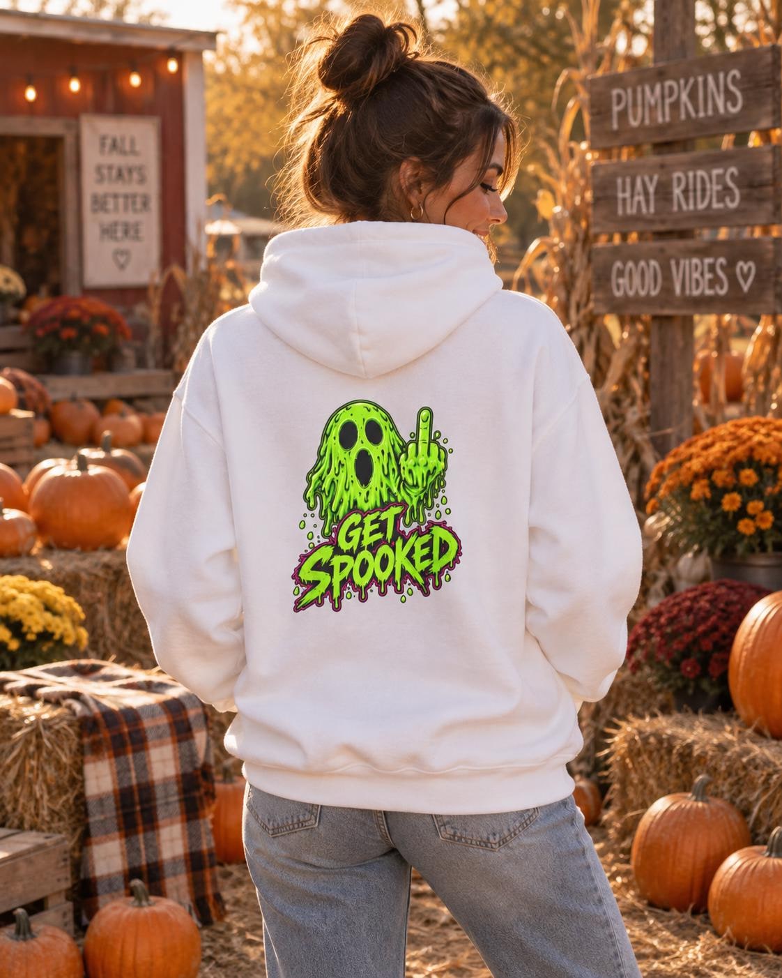 Get Spooked ghost graphic Hoodie, product image 12