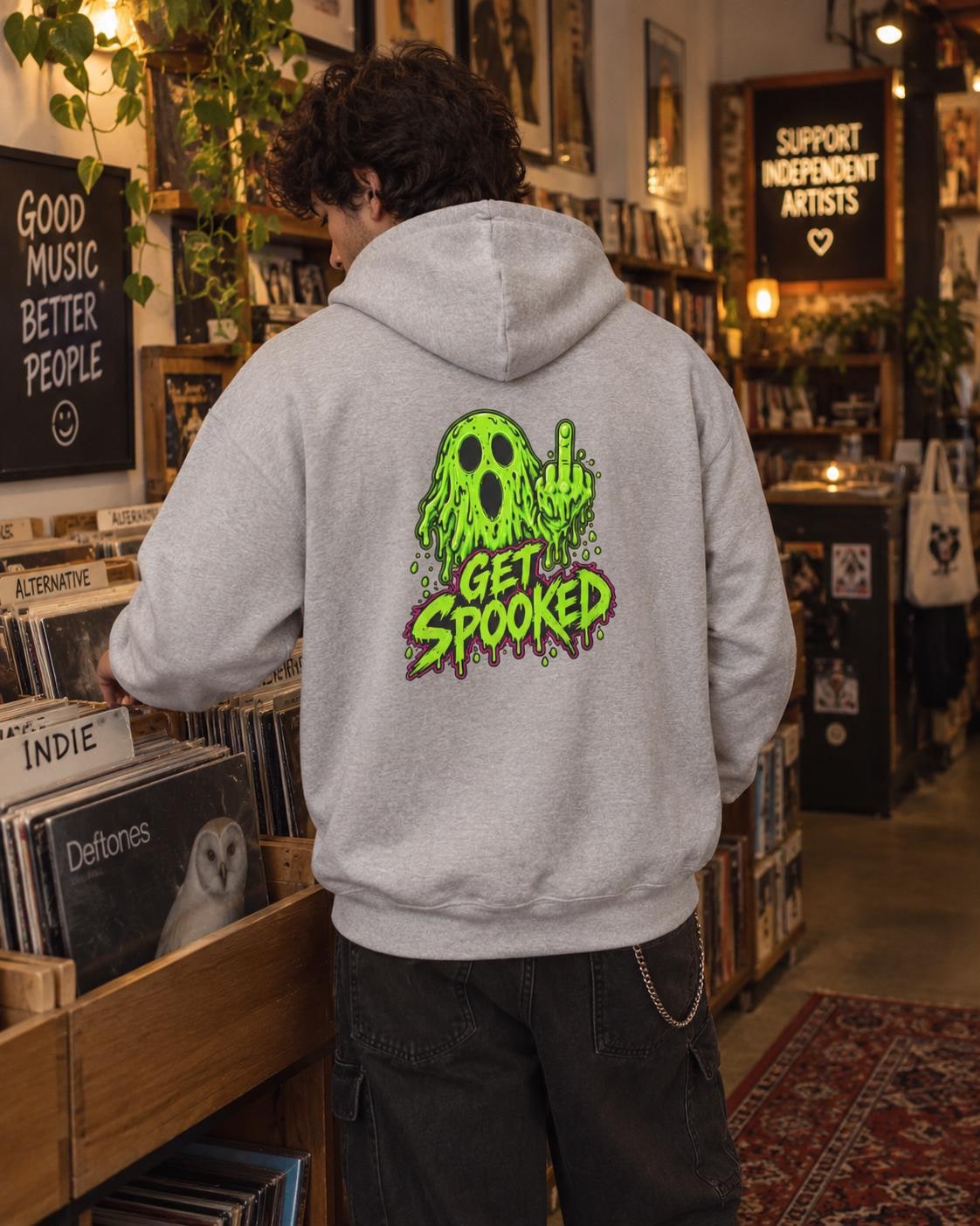 Get Spooked ghost graphic Hoodie, product image 13