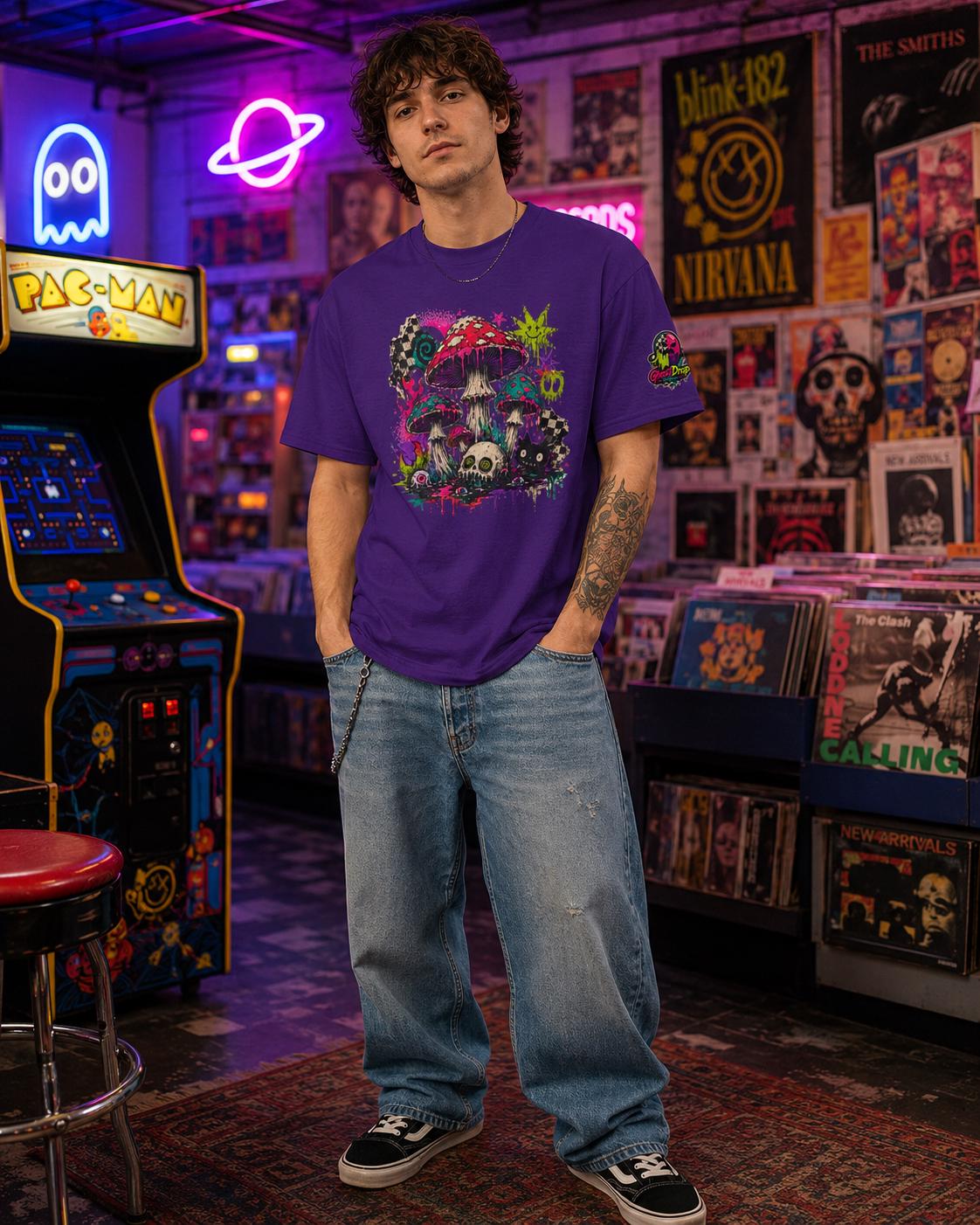 Psychedelic Mushroom Skull Tee, product image 9
