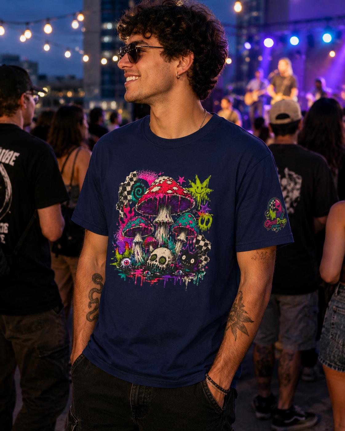 Psychedelic Mushroom Skull Tee, product image 13