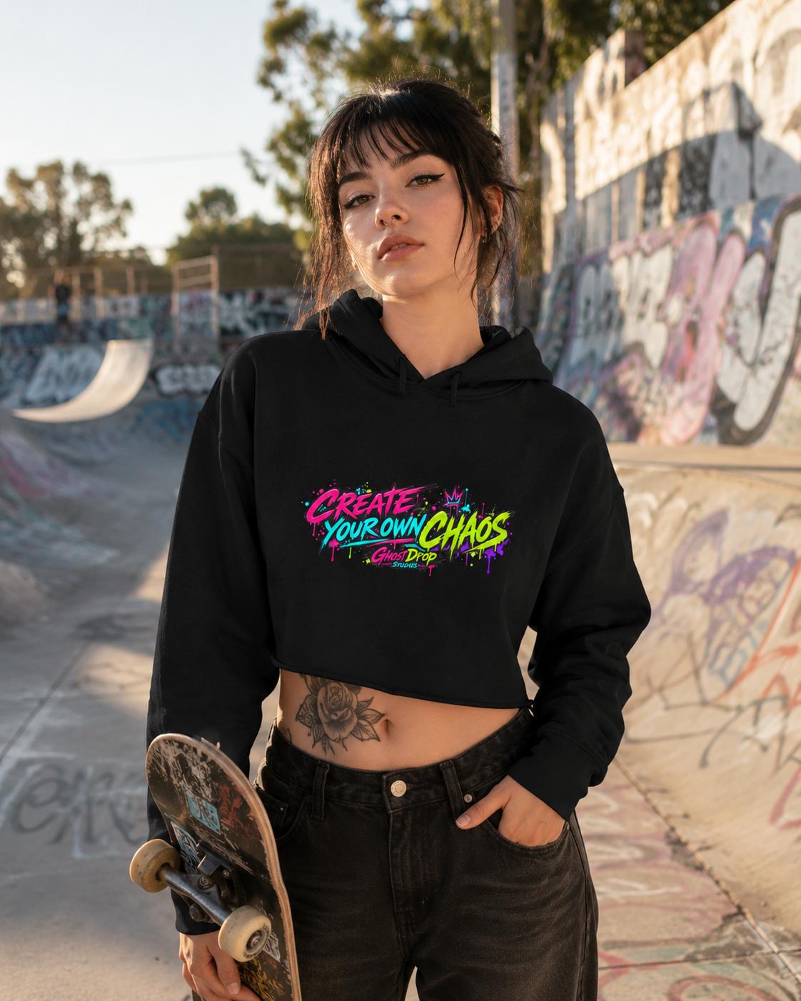 Create Your Own Chaos crop hoodie, product image 3