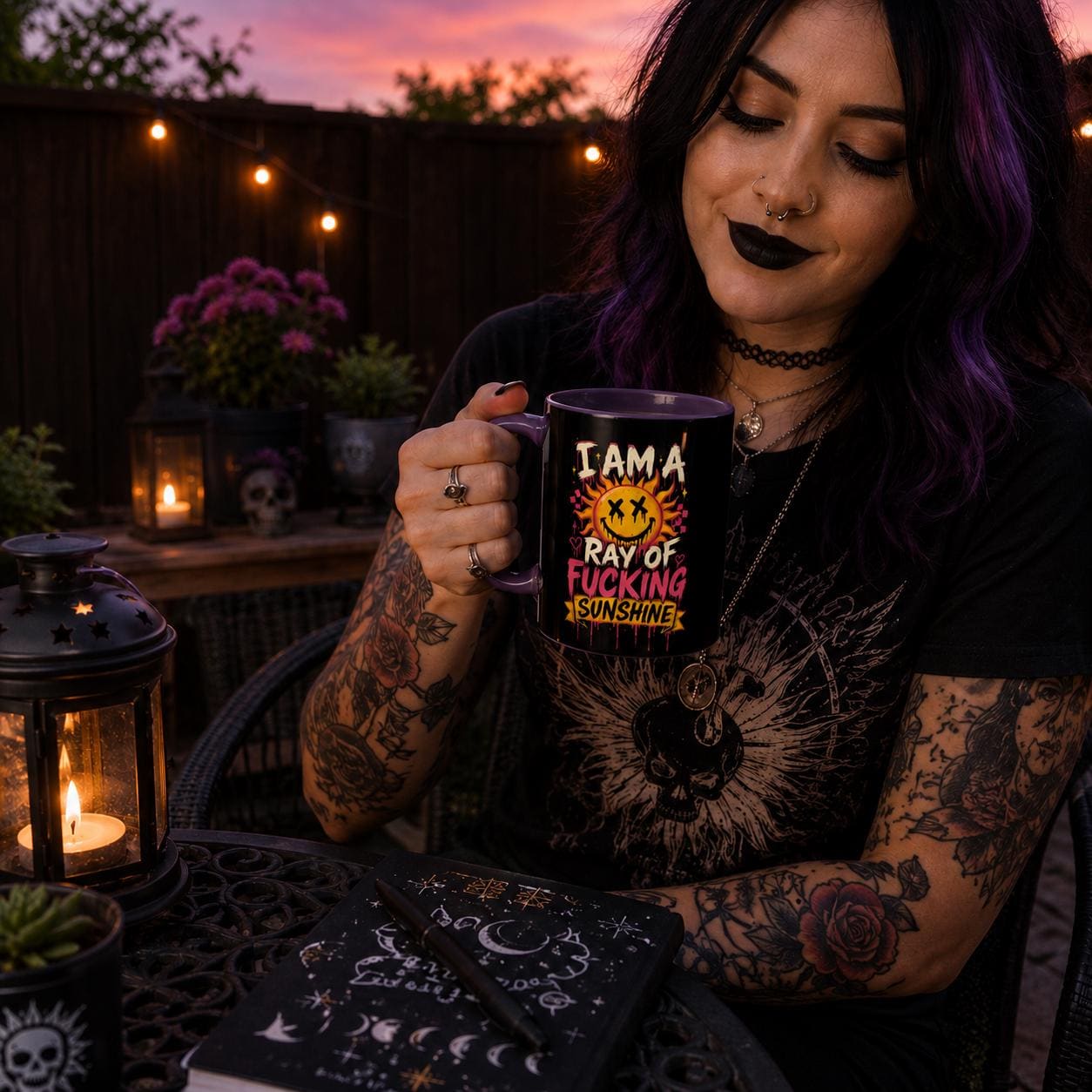 Accent Coffee Mug 11oz, Funny Sarcastic Mug, Goth Gift, Dark Humor Mug, Alternative Coffee Lover Gift, Funny Coffee Cup