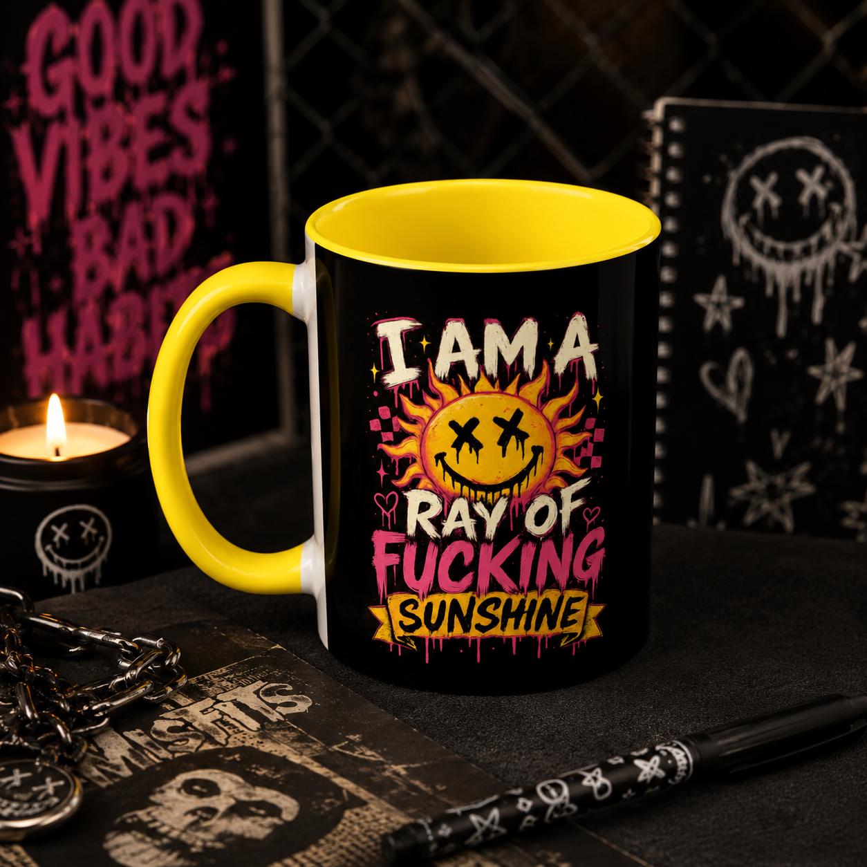Accent Coffee Mug 11oz, Funny Sarcastic Mug, Goth Gift, Dark Humor Mug, Alternative Coffee Lover Gift, Funny Coffee Cup, product image 2