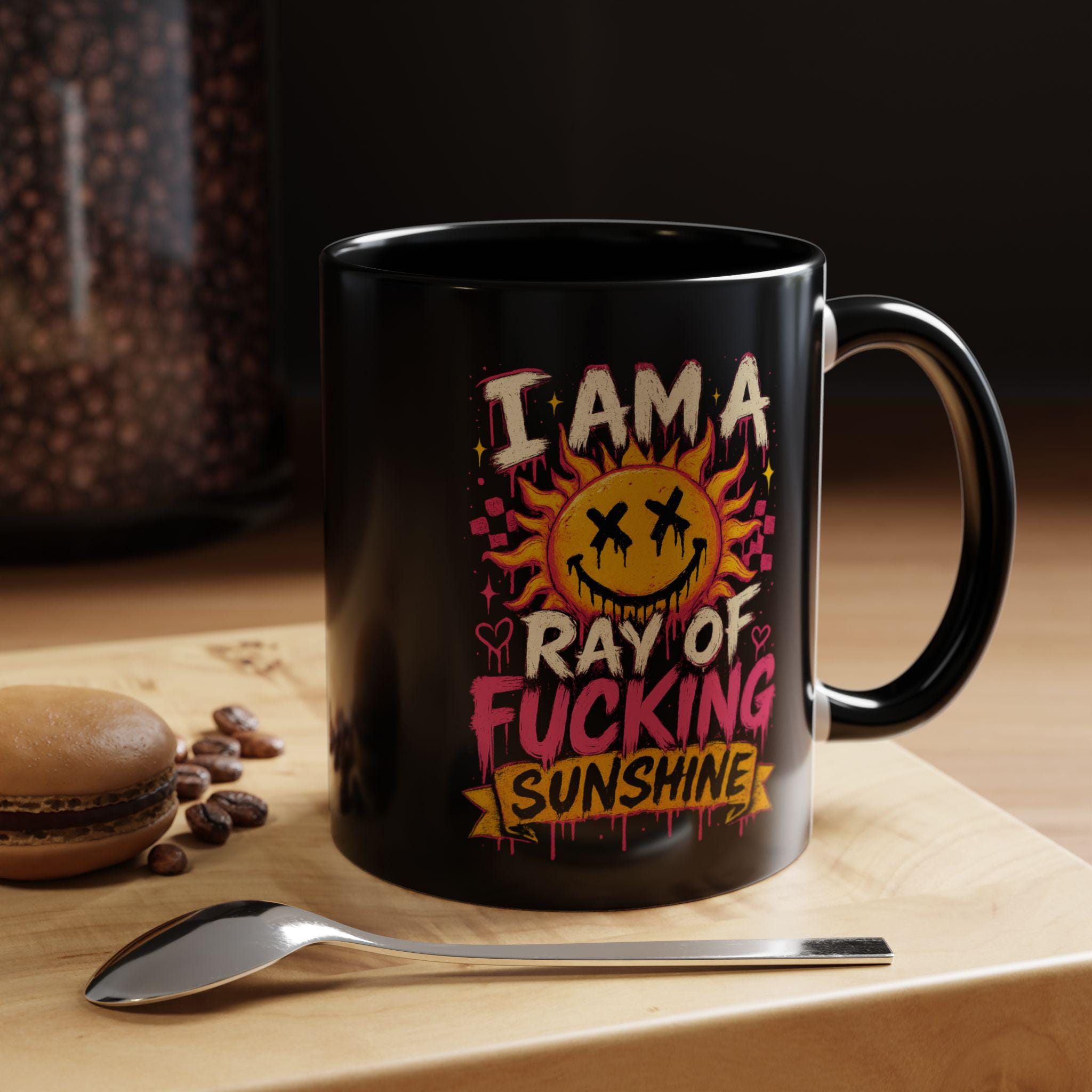 Accent Coffee Mug 11oz, Funny Sarcastic Mug, Goth Gift, Dark Humor Mug, Alternative Coffee Lover Gift, Funny Coffee Cup, product image 6