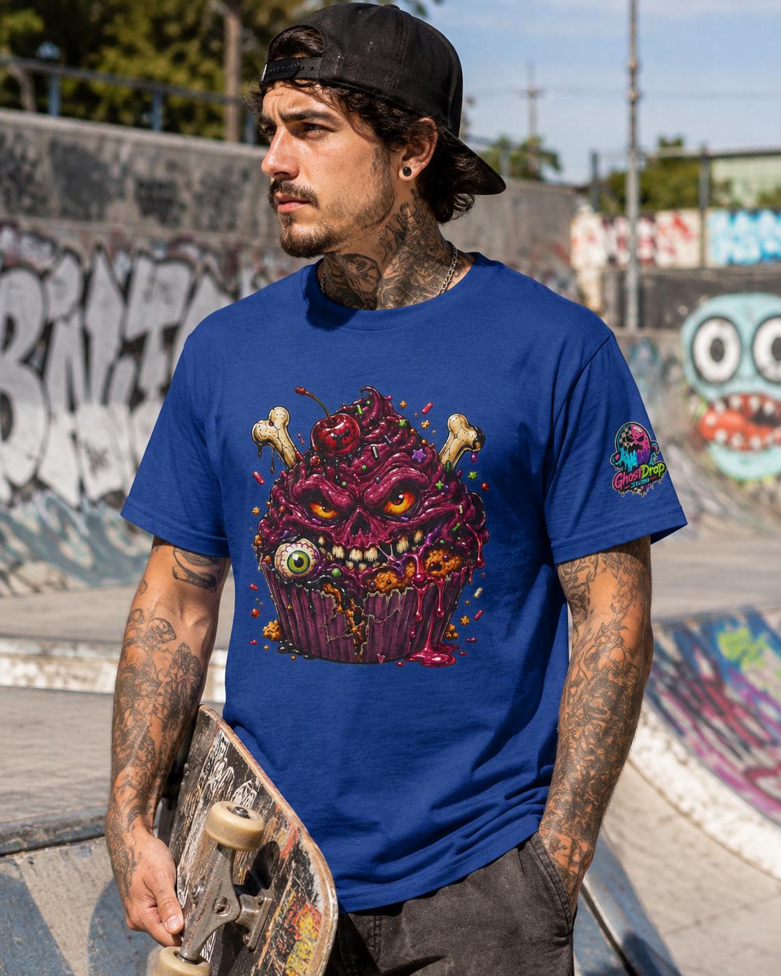 Creepy Horror Cupcake T-Shirt, product image 2