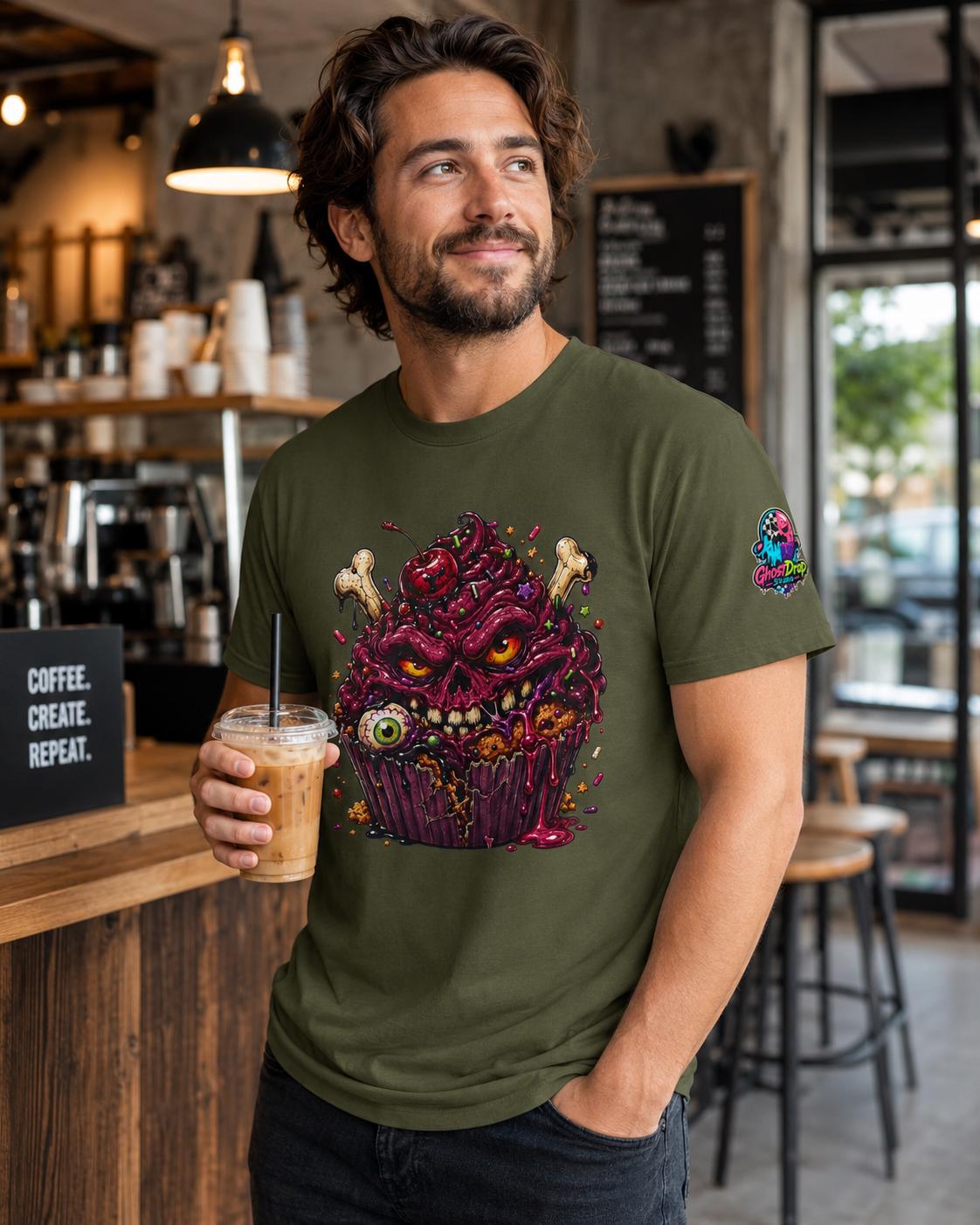 Creepy Horror Cupcake T-Shirt, product image 6