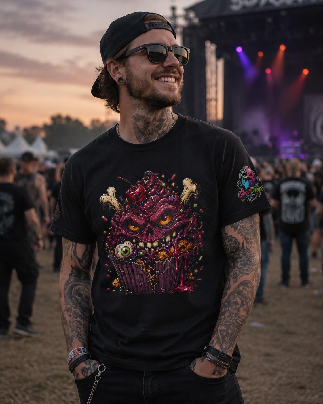 Creepy Horror Cupcake T-Shirt, product image 7
