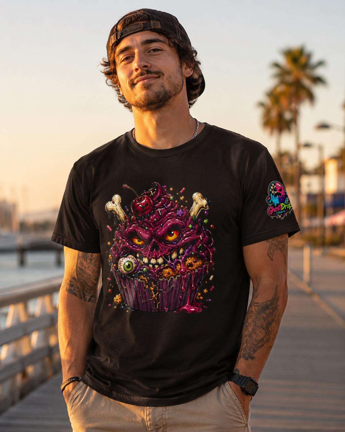 Creepy Horror Cupcake T-Shirt, product image 9