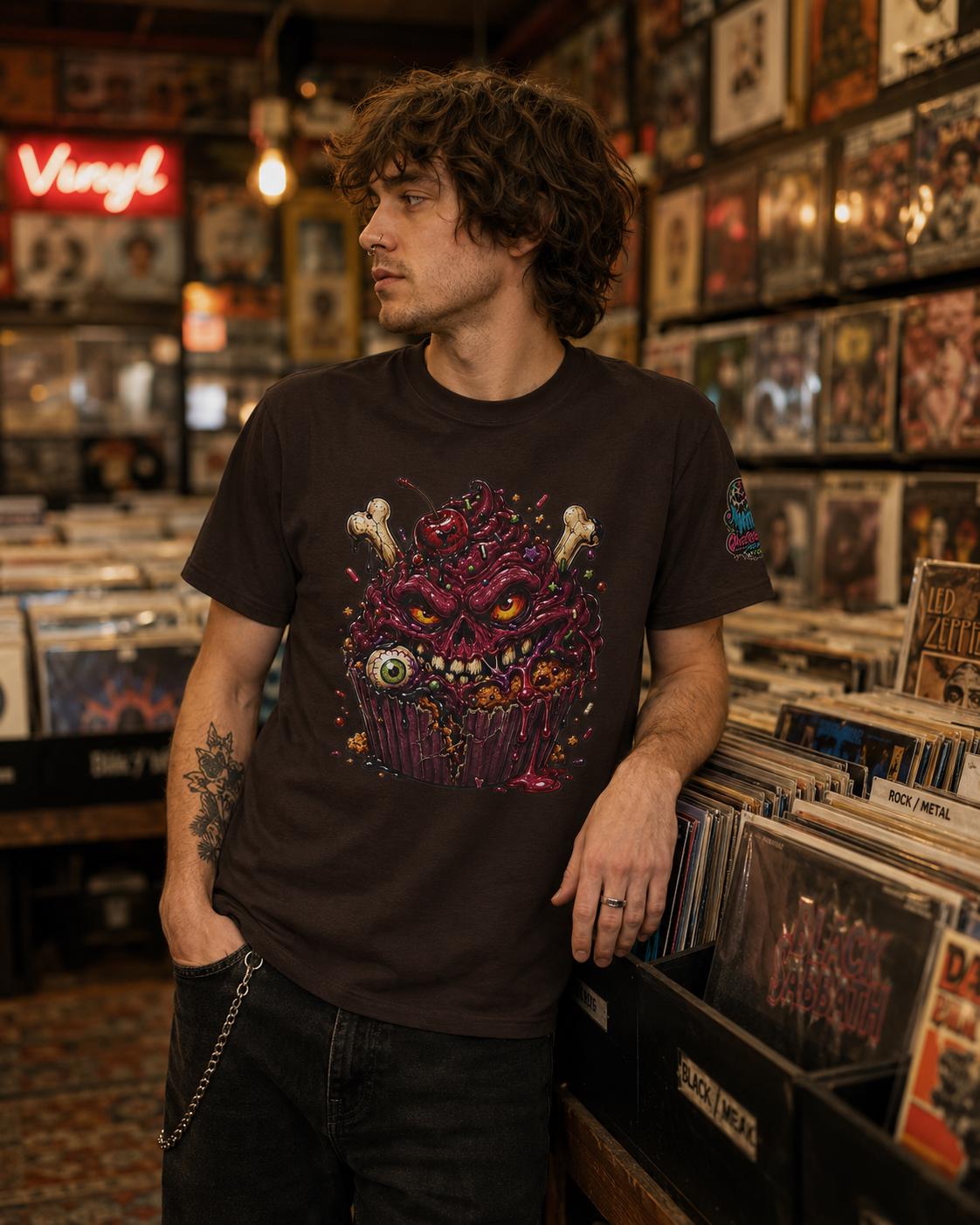 Creepy Horror Cupcake T-Shirt, product image 13