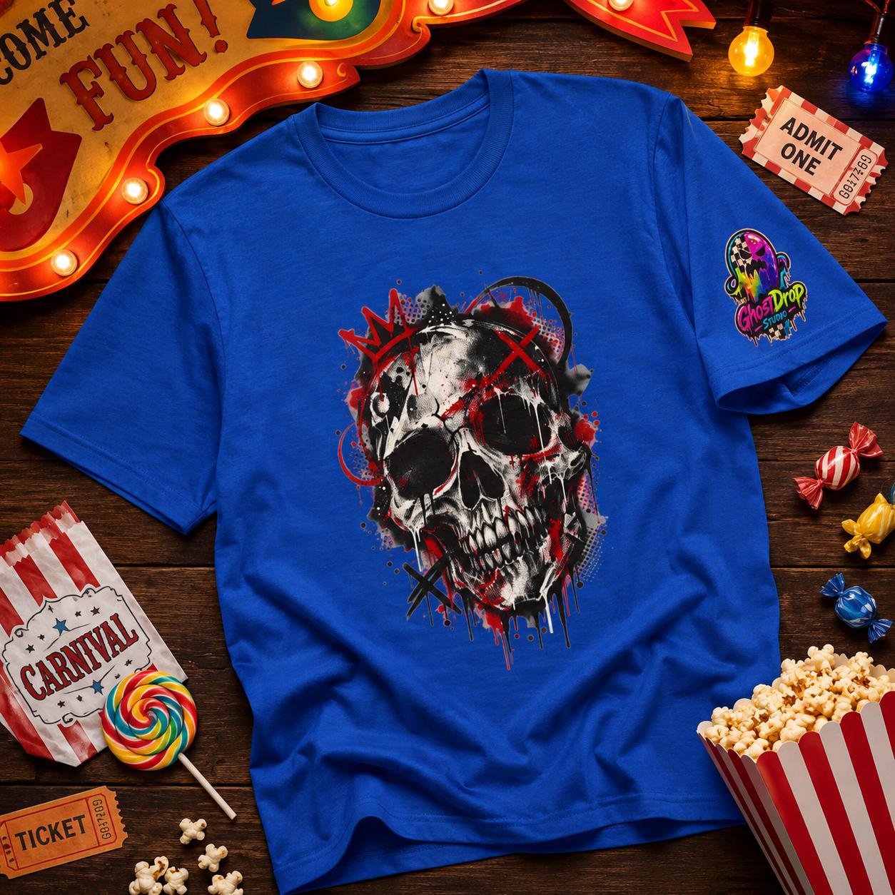 Grunge Blood Splatter Skull Tee, product image 7