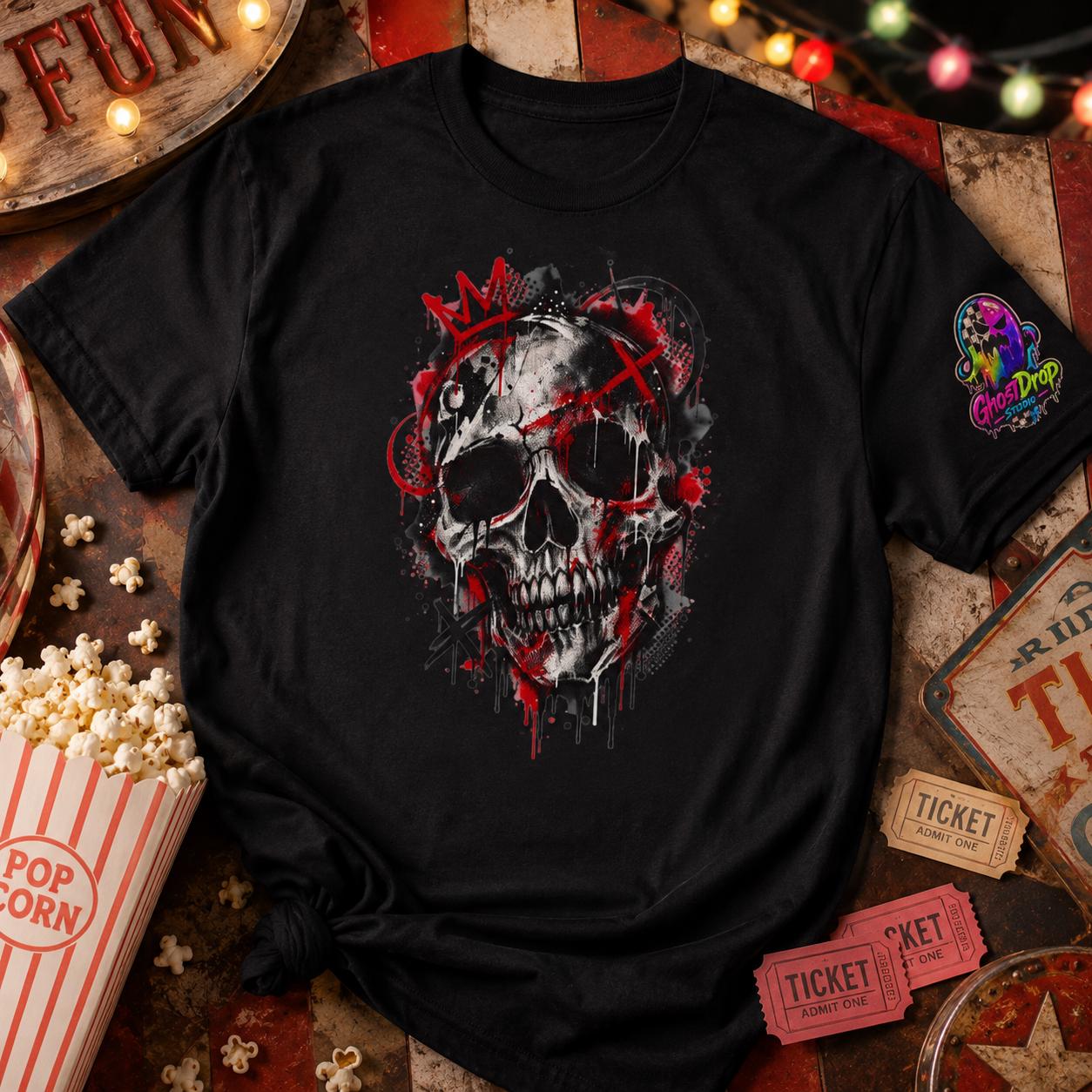 Grunge Blood Splatter Skull Tee, product image 9