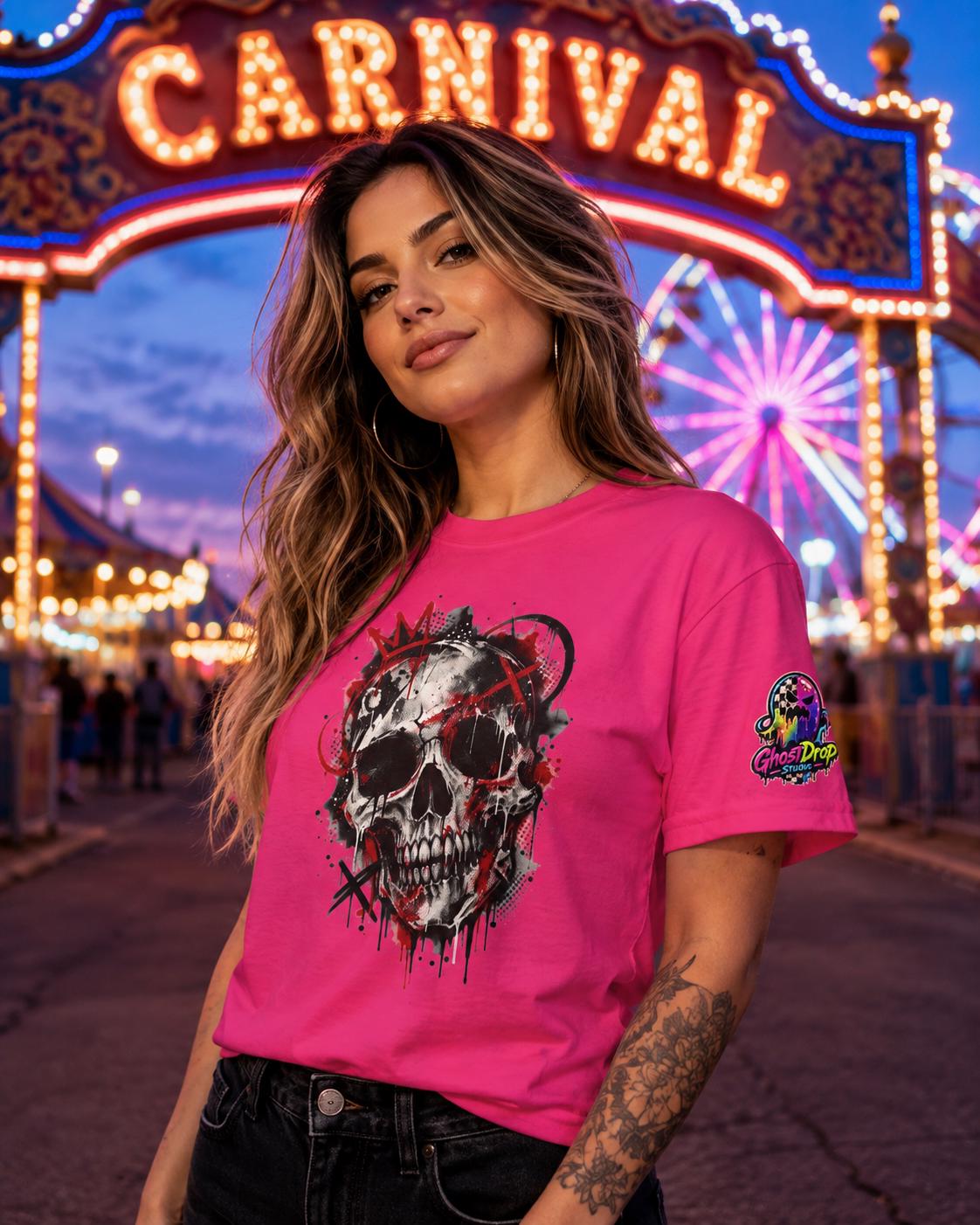 Grunge Blood Splatter Skull Tee, product image 15