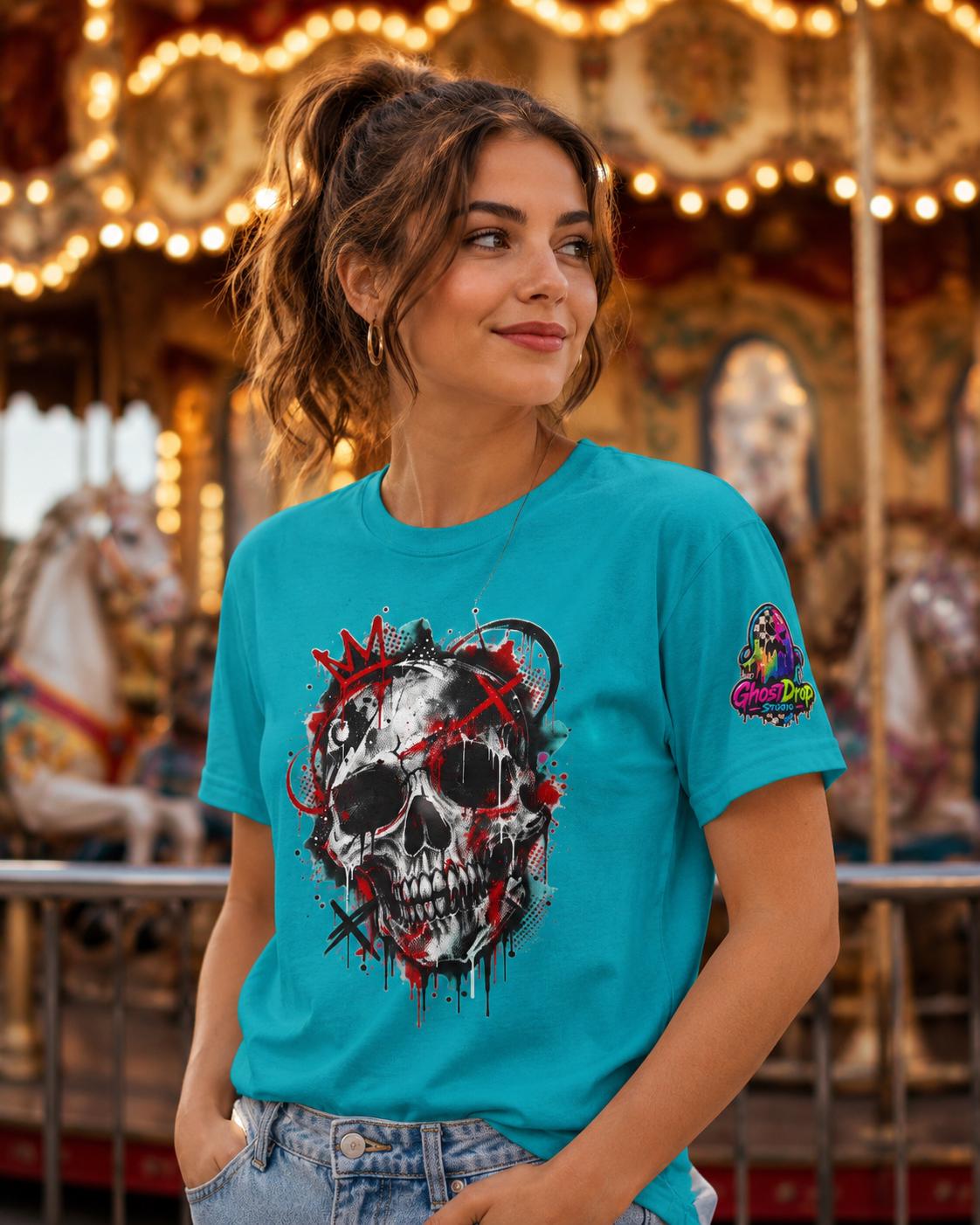 Grunge Blood Splatter Skull Tee, product image 19