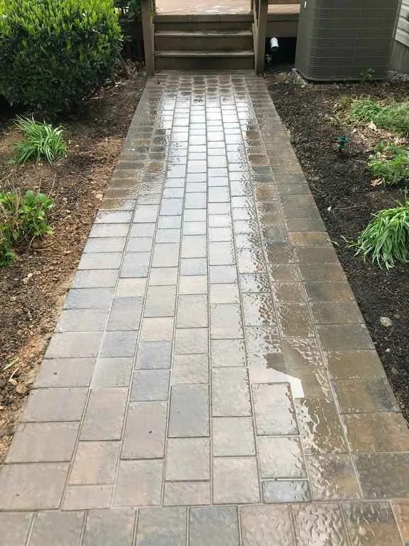 New masonry walkway